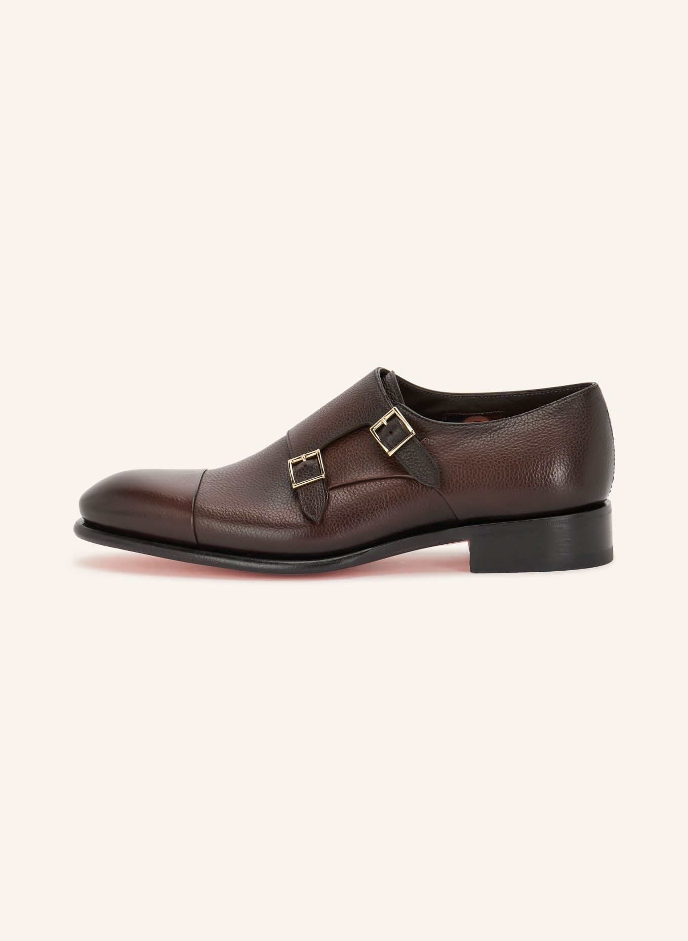 Santoni Double-Monks: TMAVĚ HNĚDÁ