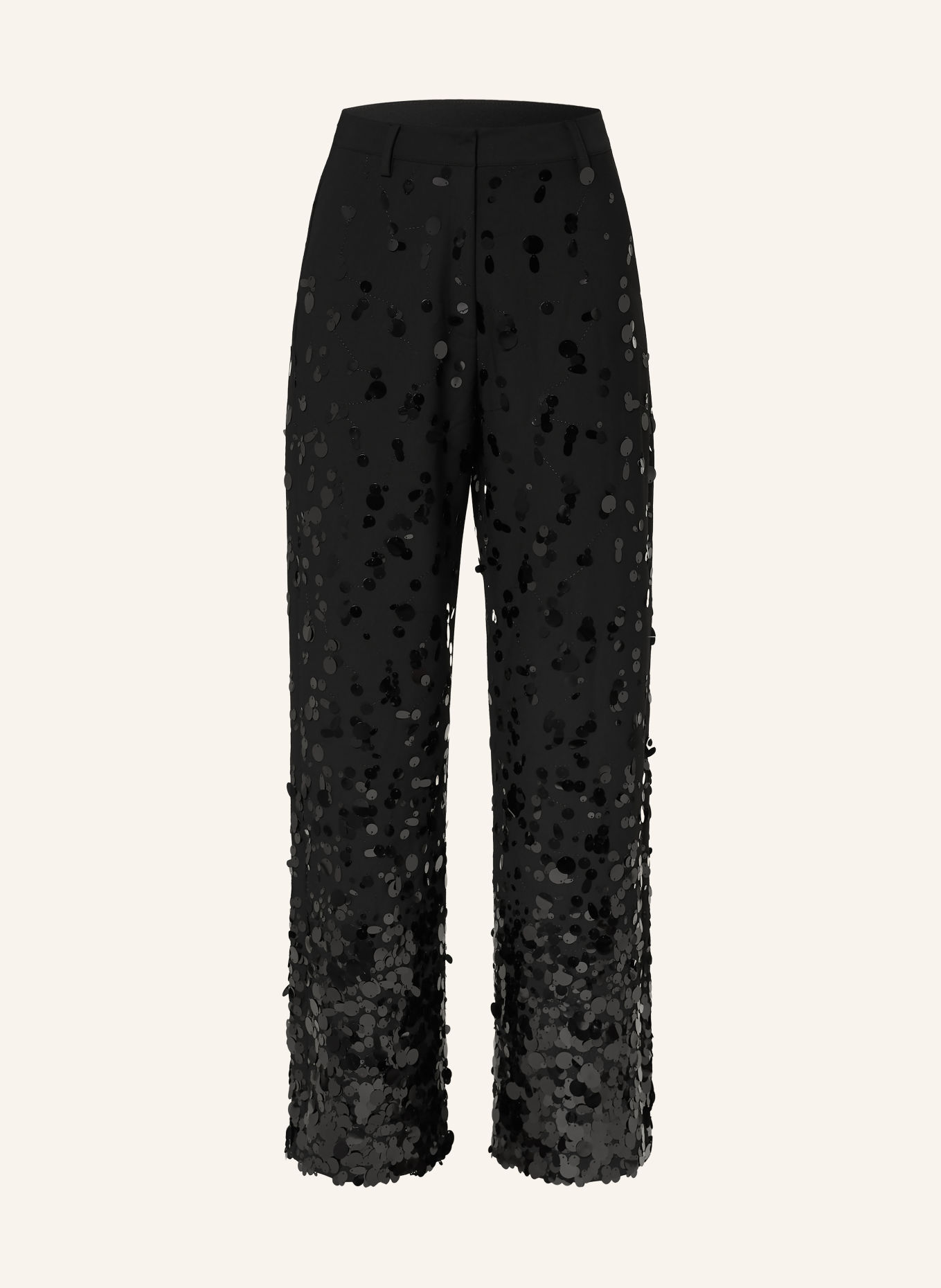 MRS & HUGS Pantalon palazzo à paillettes: NOIR