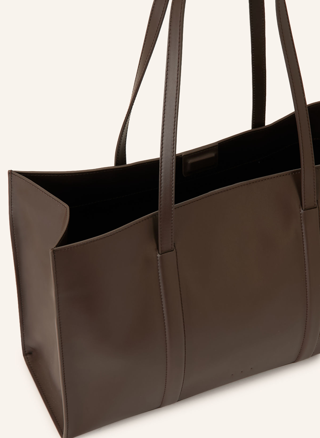 AESTHER EKME MARKET MEDIUM Shoppers Tote Bag: DARK BROWN