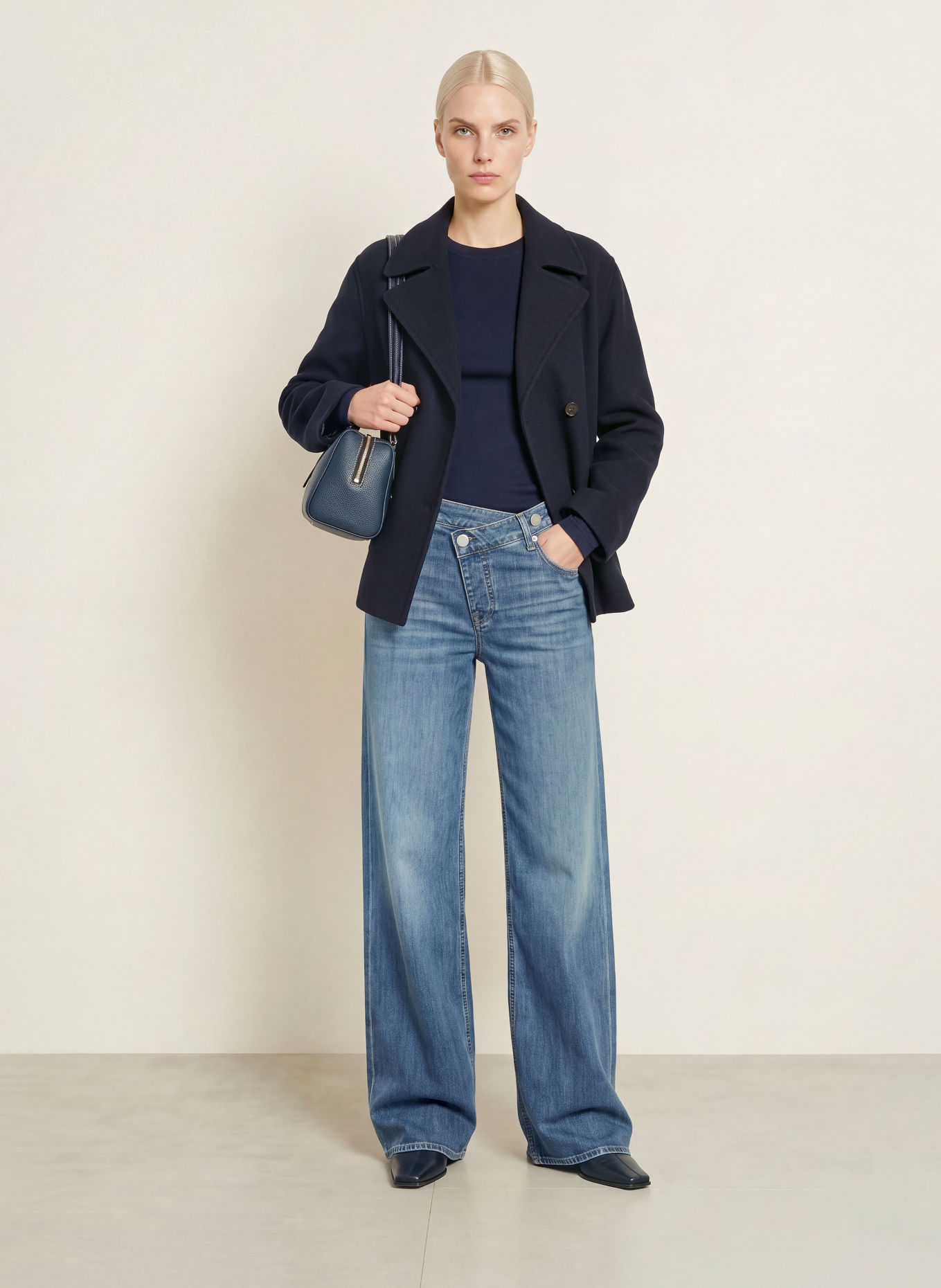 Herrlicher Flared jeans MÄZE: 032 navy blue