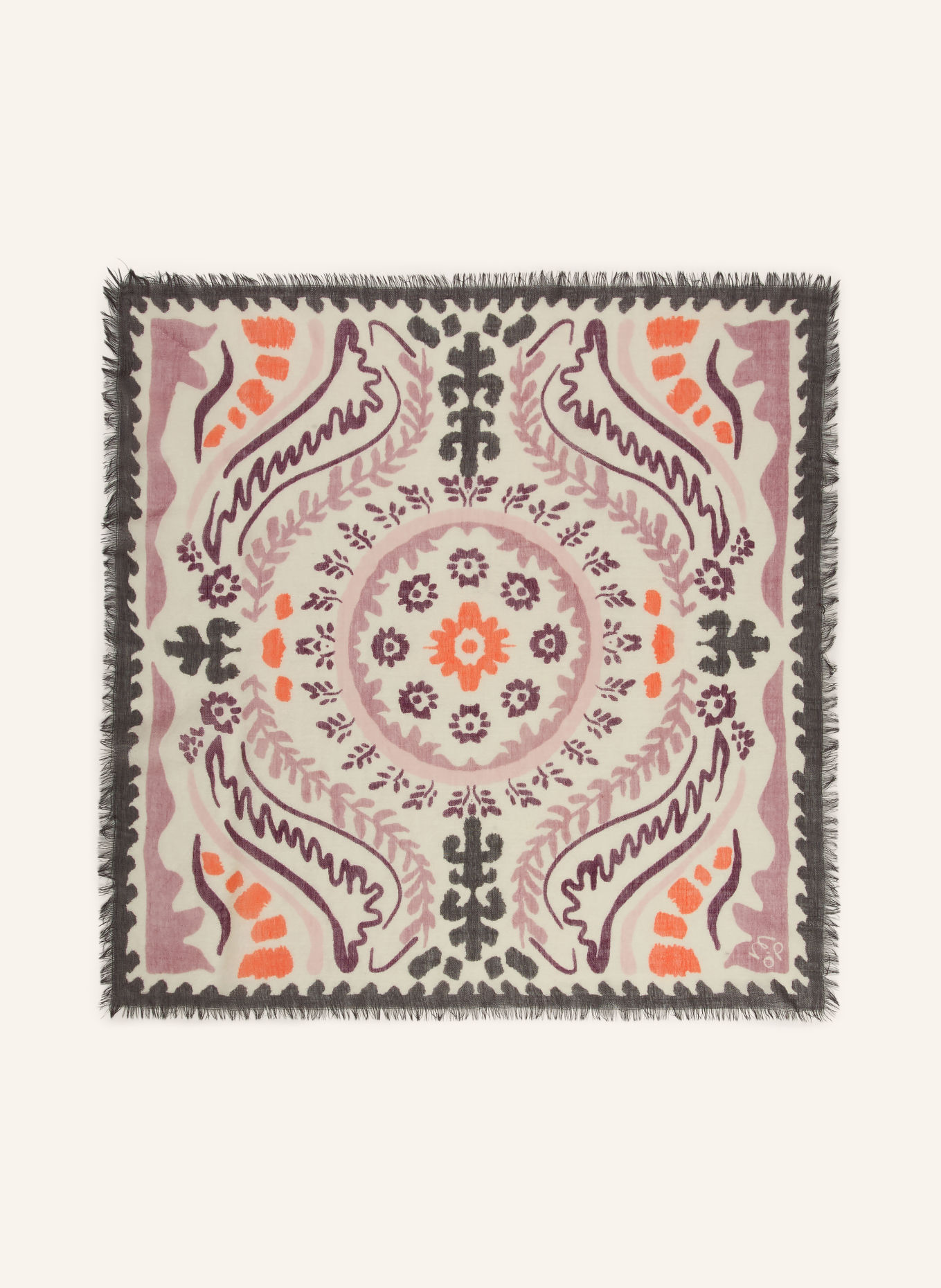 Marc O'Polo Scarf: BLACK / ROSE / CREAM
