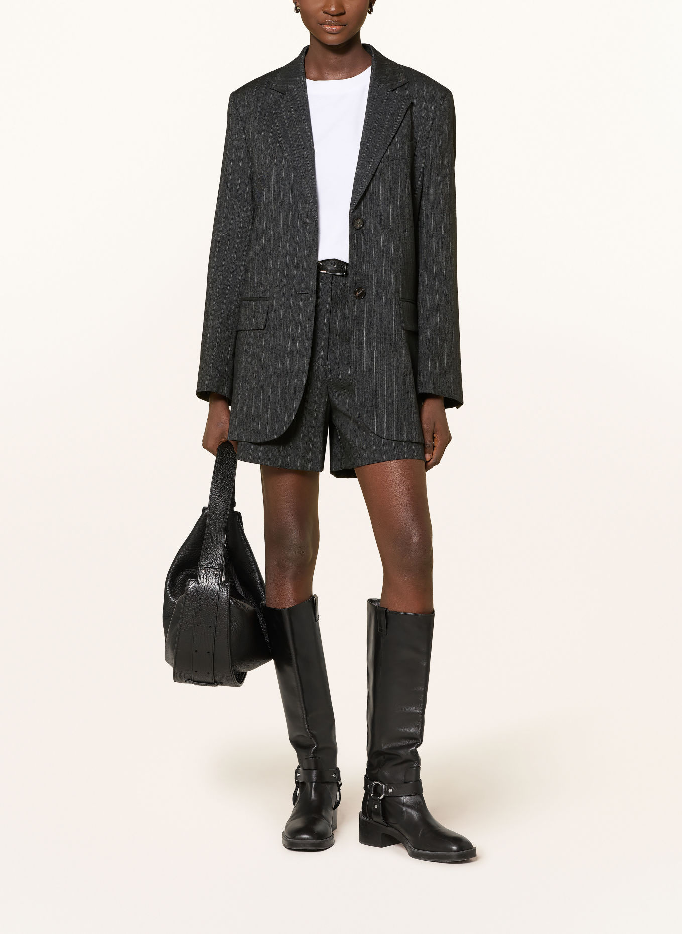 Marc O'Polo Long blazer: DARK GRAY / LIGHT GRAY