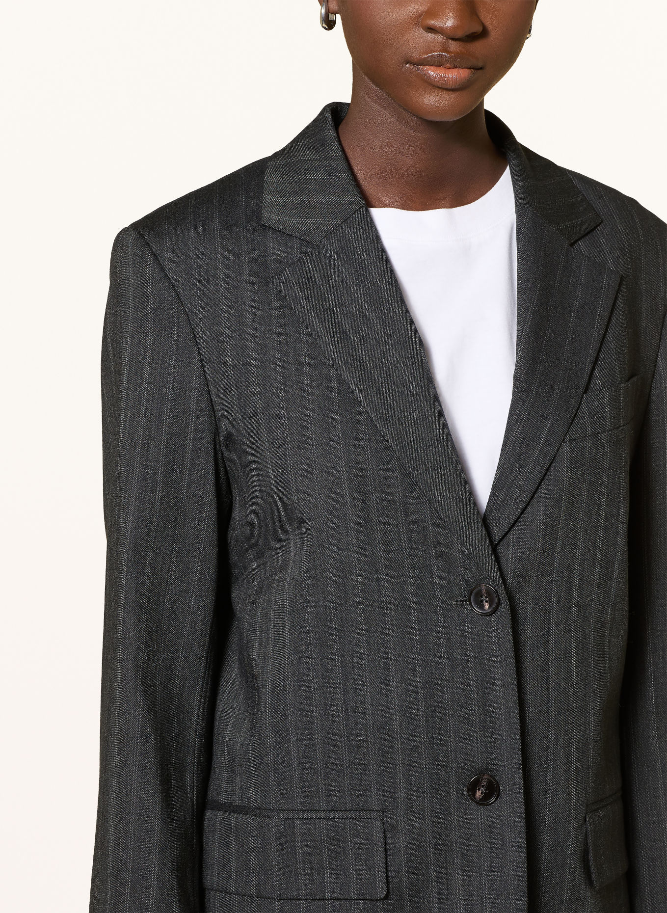 Marc O'Polo Long blazer: DARK GRAY / LIGHT GRAY