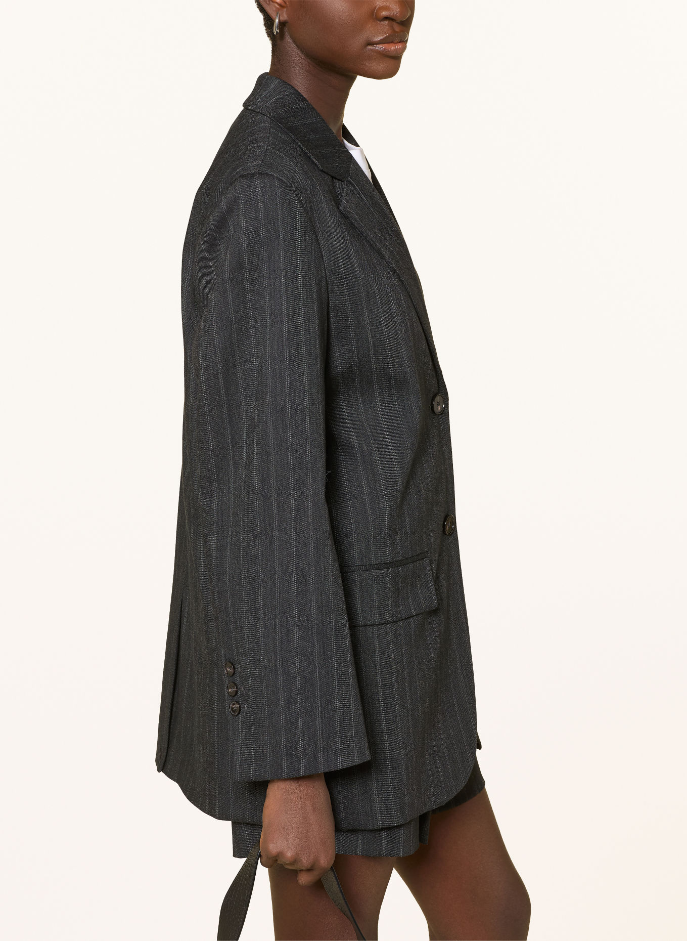Marc O'Polo Long blazer: DARK GRAY / LIGHT GRAY
