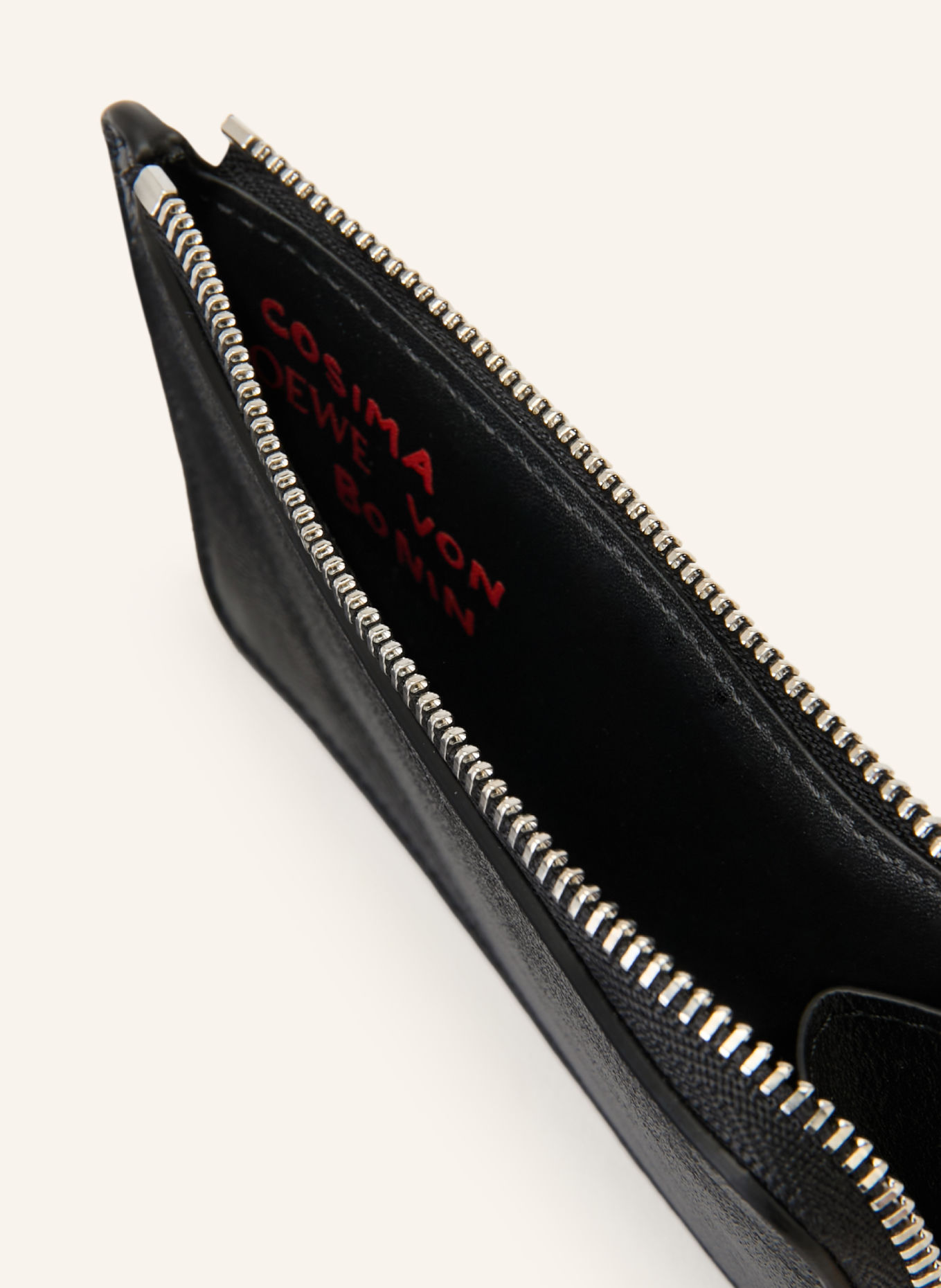 LOEWE Kartenetui CLAW: SCHWARZ / SILBER
