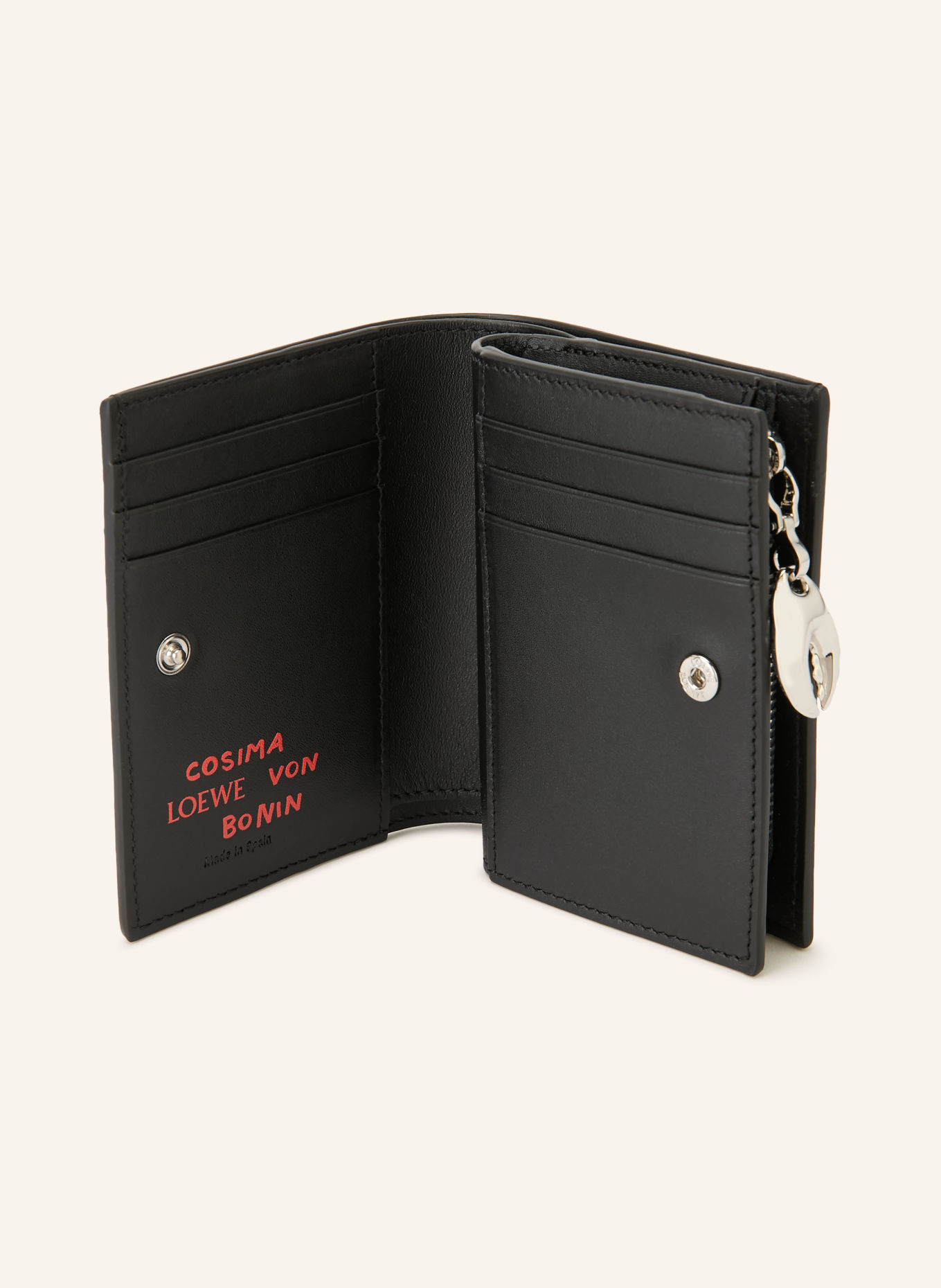 LOEWE Geldbörse CLAW: SCHWARZ / SILBER