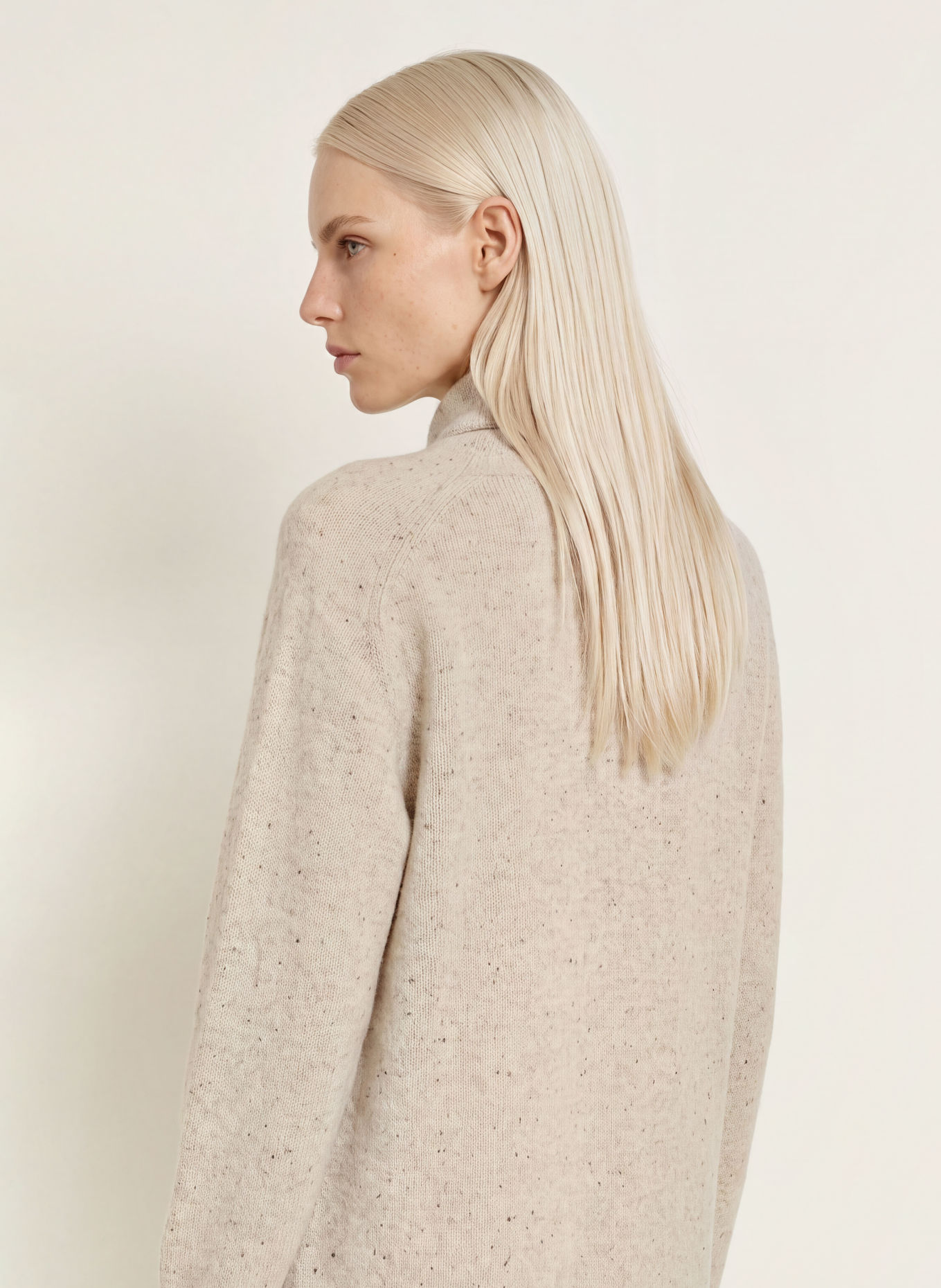 Marc O'Polo Strickkleid: CREME / BRAUN