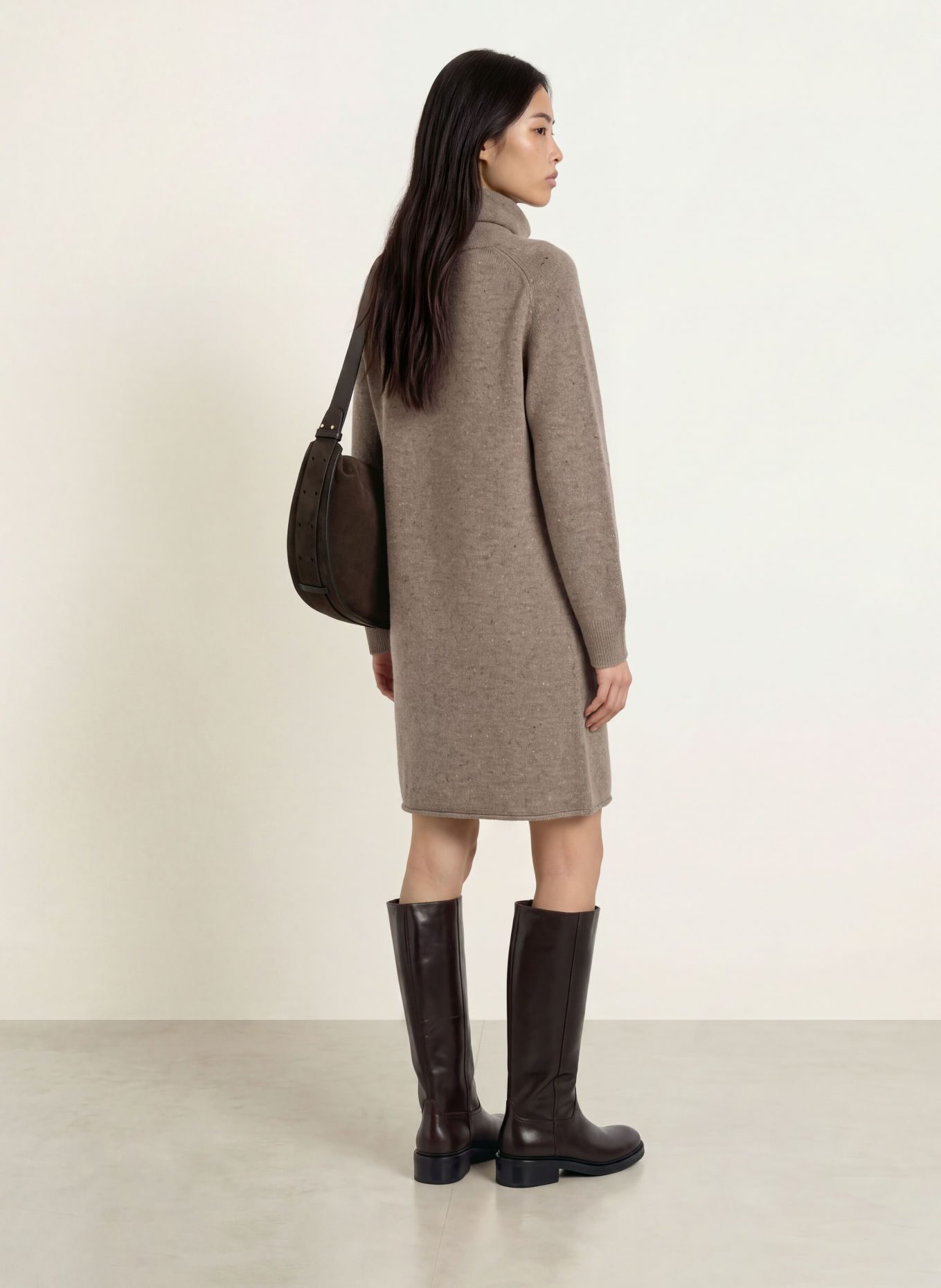 Marc O'Polo Knit dress: TAUPE / CREAM