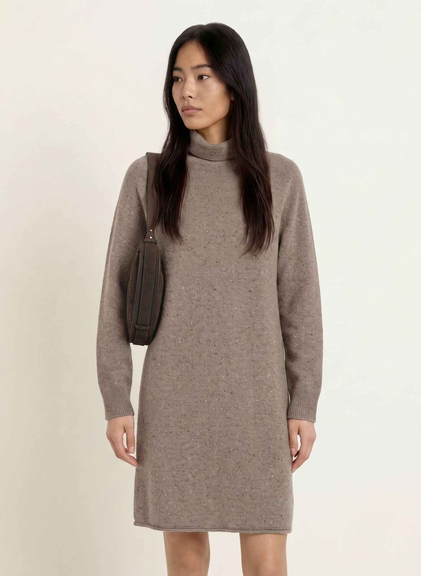 Marc O'Polo Knit dress: TAUPE / CREAM