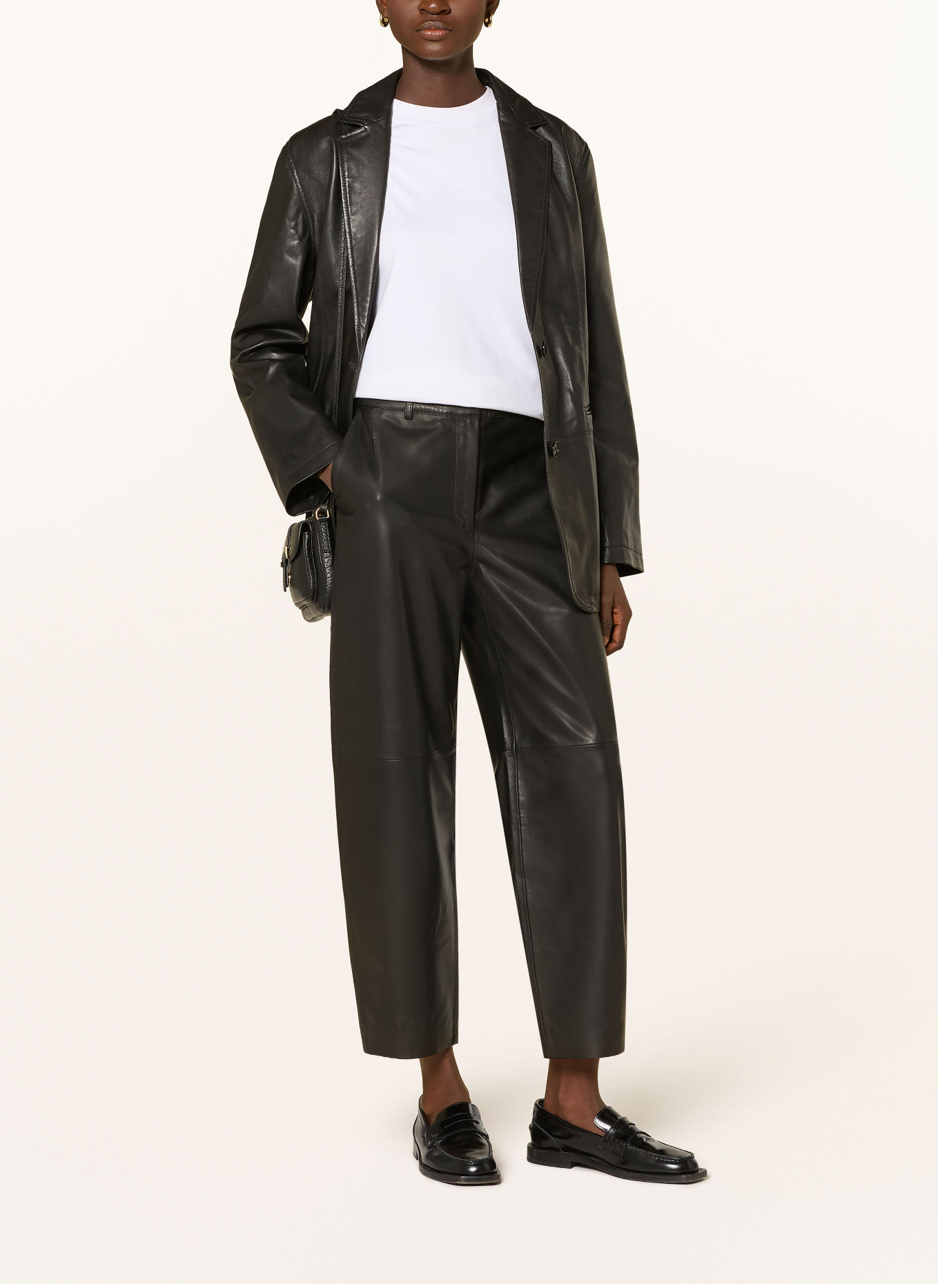 Marc O'Polo Leather pants: BLACK