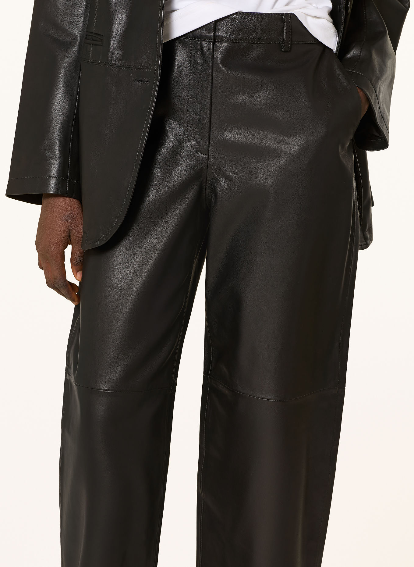 Marc O'Polo Leather pants: BLACK