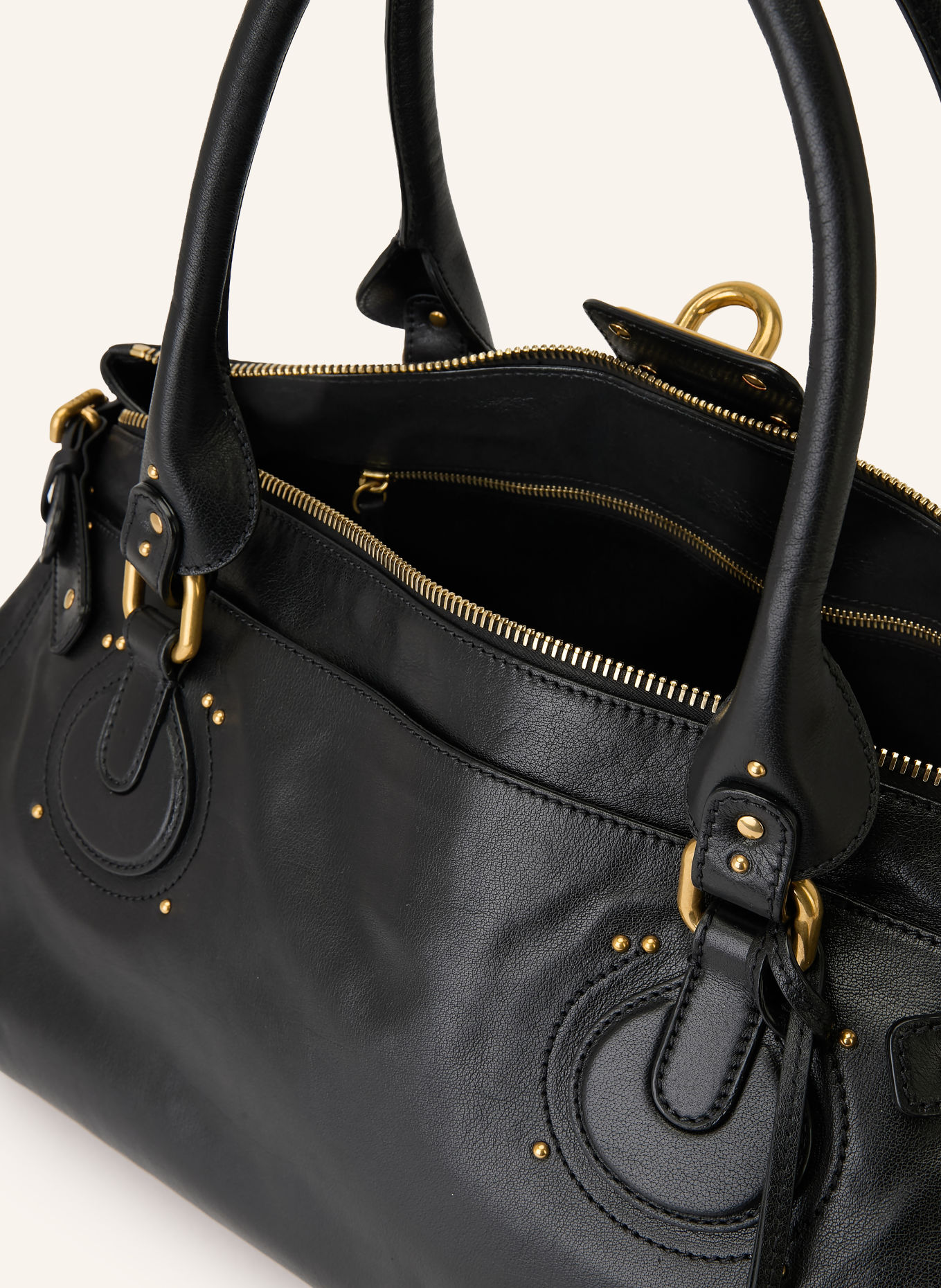 Chloé Sac de voyage PADDINGTON avec rivets: 001 BLACK