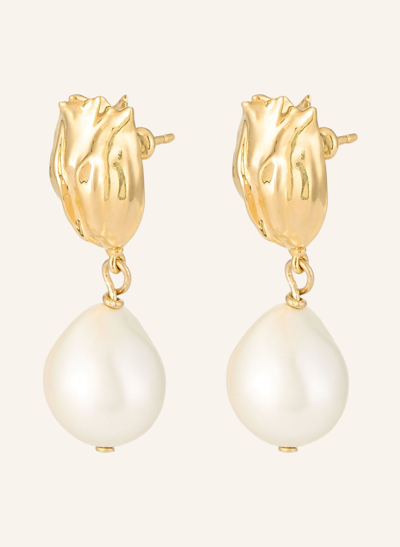 Chloé Ohrhänger TULIP: GOLD / CREME