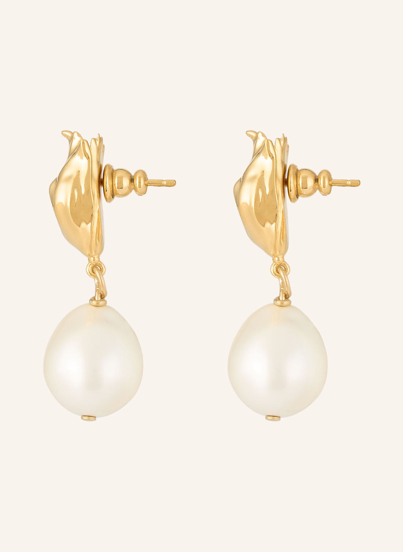 Chloé Ohrhänger TULIP: GOLD / CREME