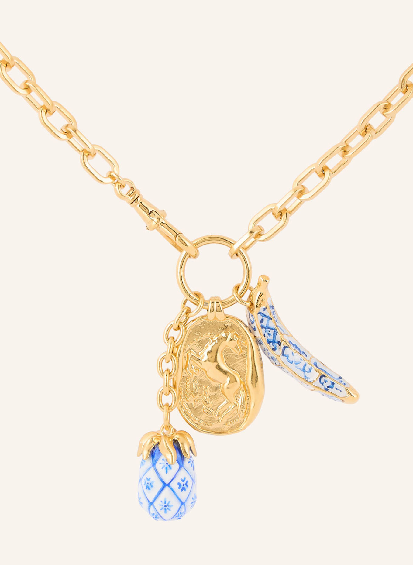 Chloé Halskette BLOOMCRAFT: GOLD / BLAU / WEISS