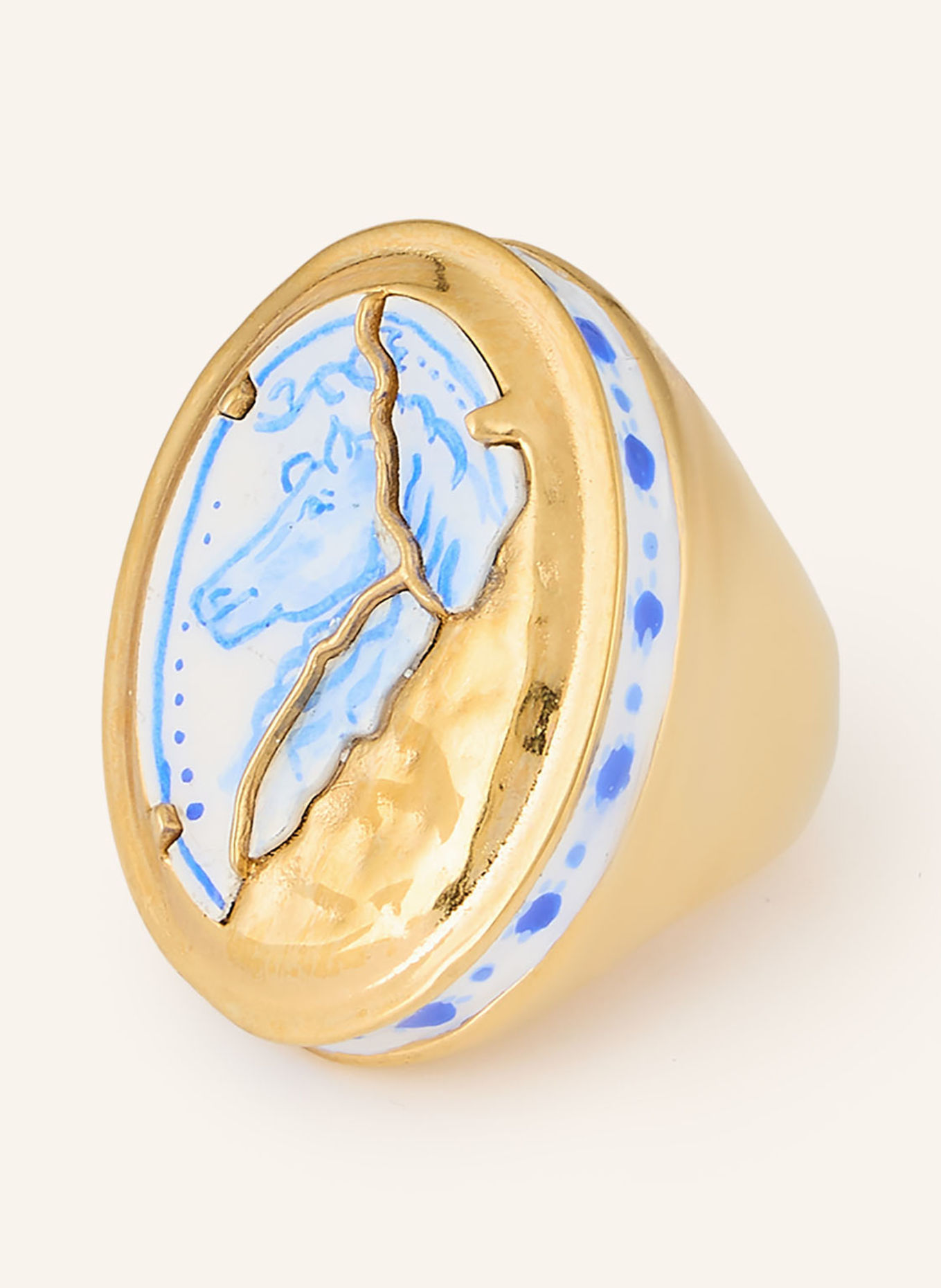 Chloé Ring BLOOMCRAFT: GOLD / BLAU / WEISS