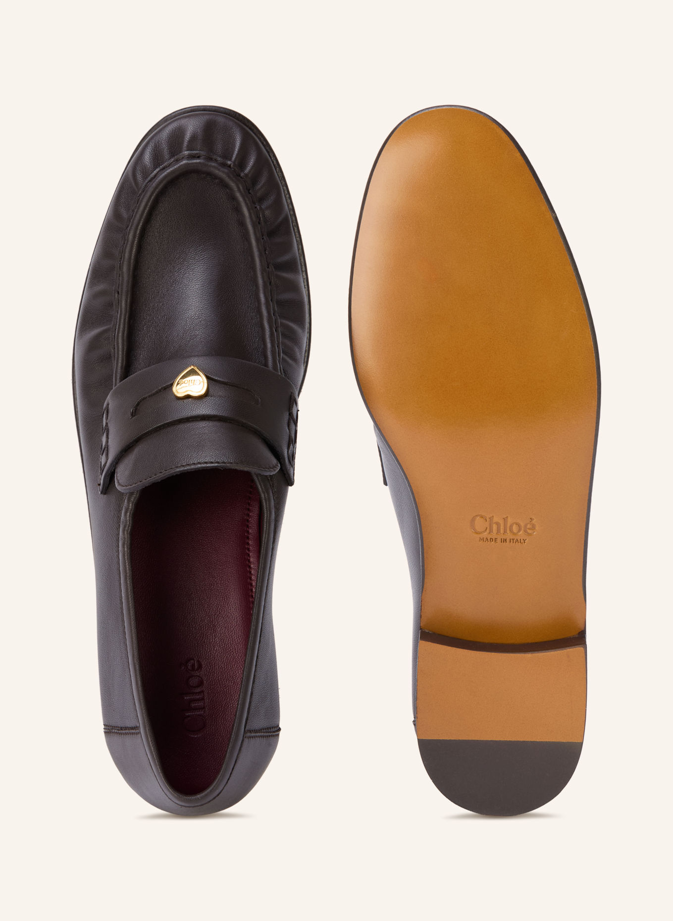Chloé Loafers à barrette LETTI: 27Z CHOCOLATE BROWN