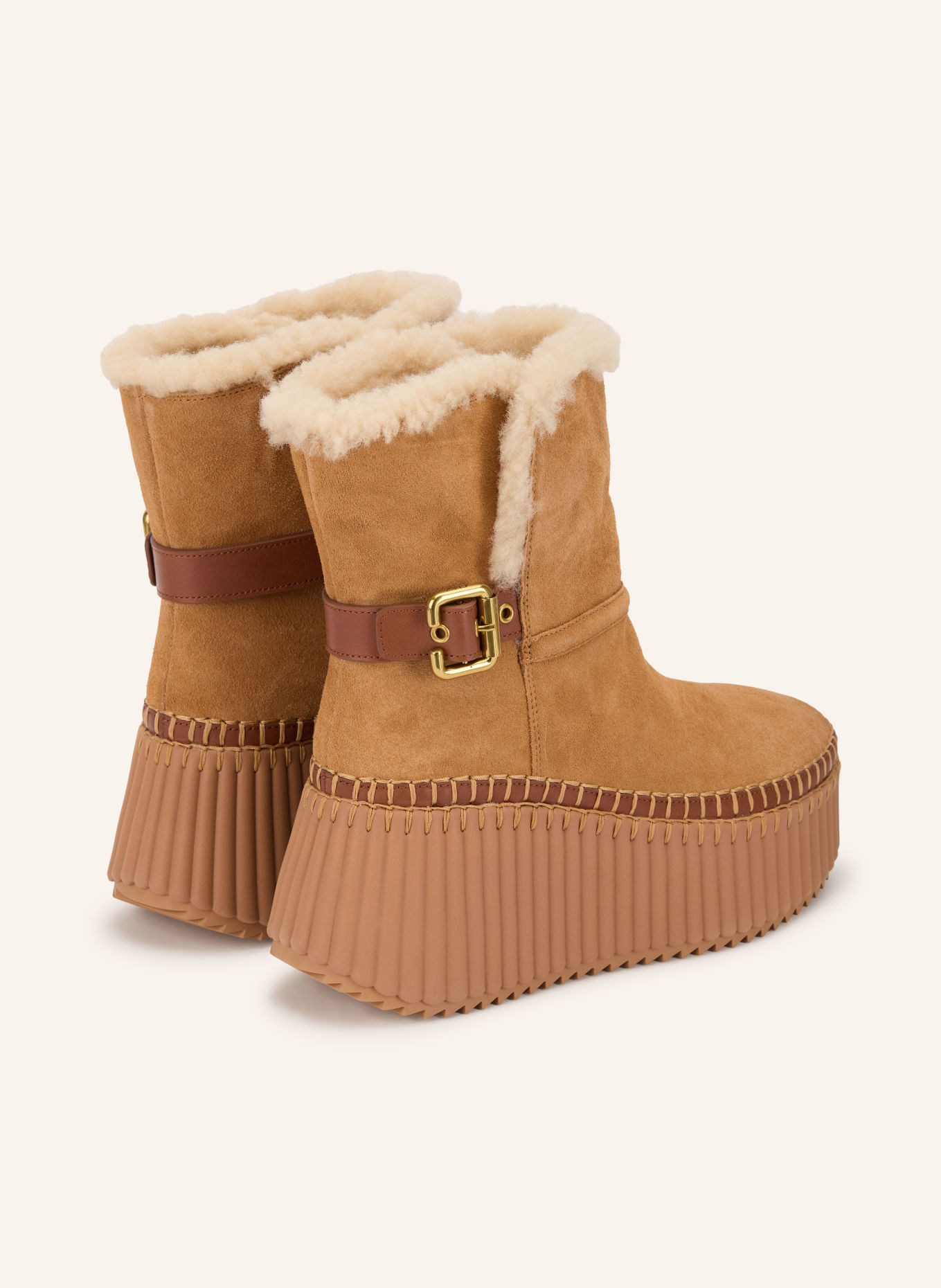 Chloé NAMA Platform Boots: 207 Pottery Brown
