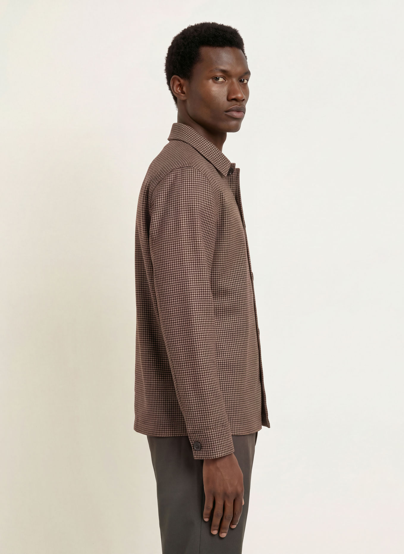 CRUNA CARDIFF-overshirt van flanel: BRUIN