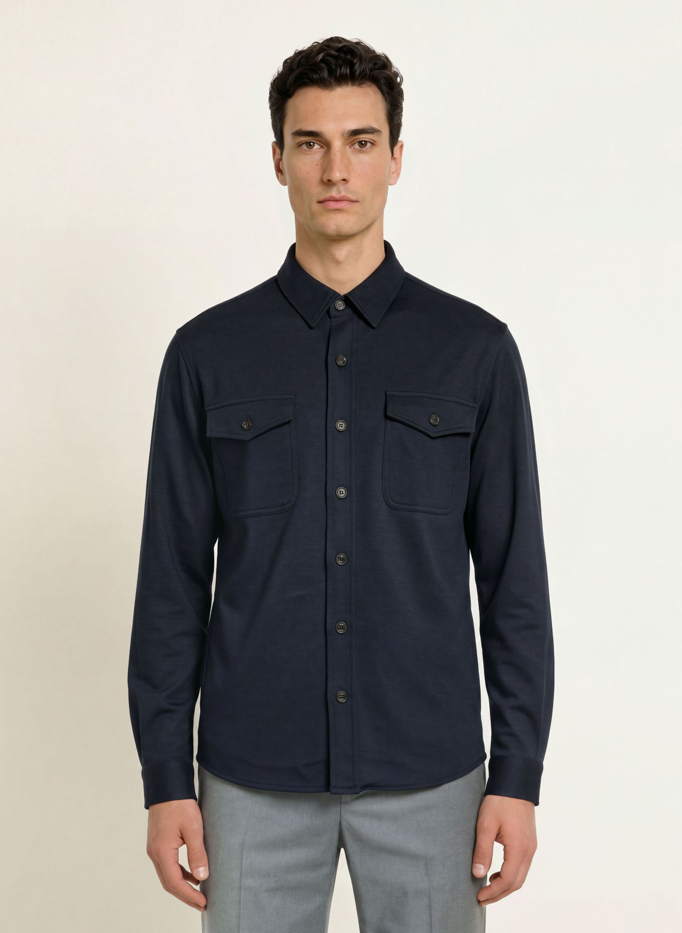 CRUNA Jersey-Overjacket SAKA: DONKERBLAUW