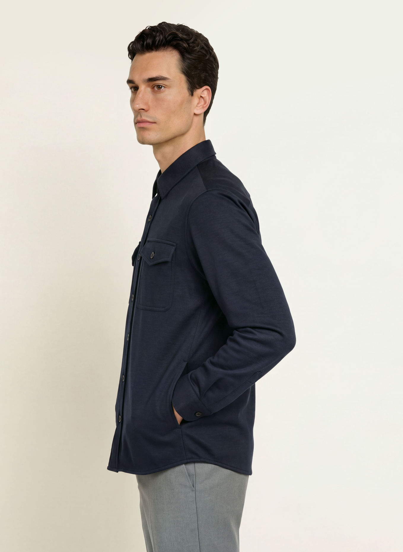 CRUNA Jersey-Overjacket SAKA: DONKERBLAUW