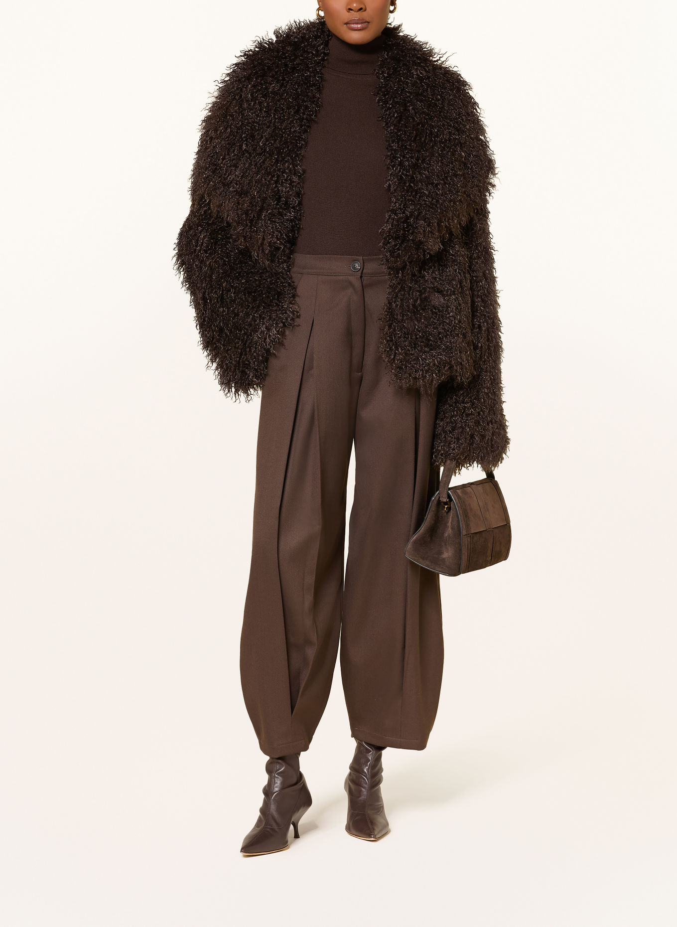 Source Unknown MIKA Trousers: DARK BROWN