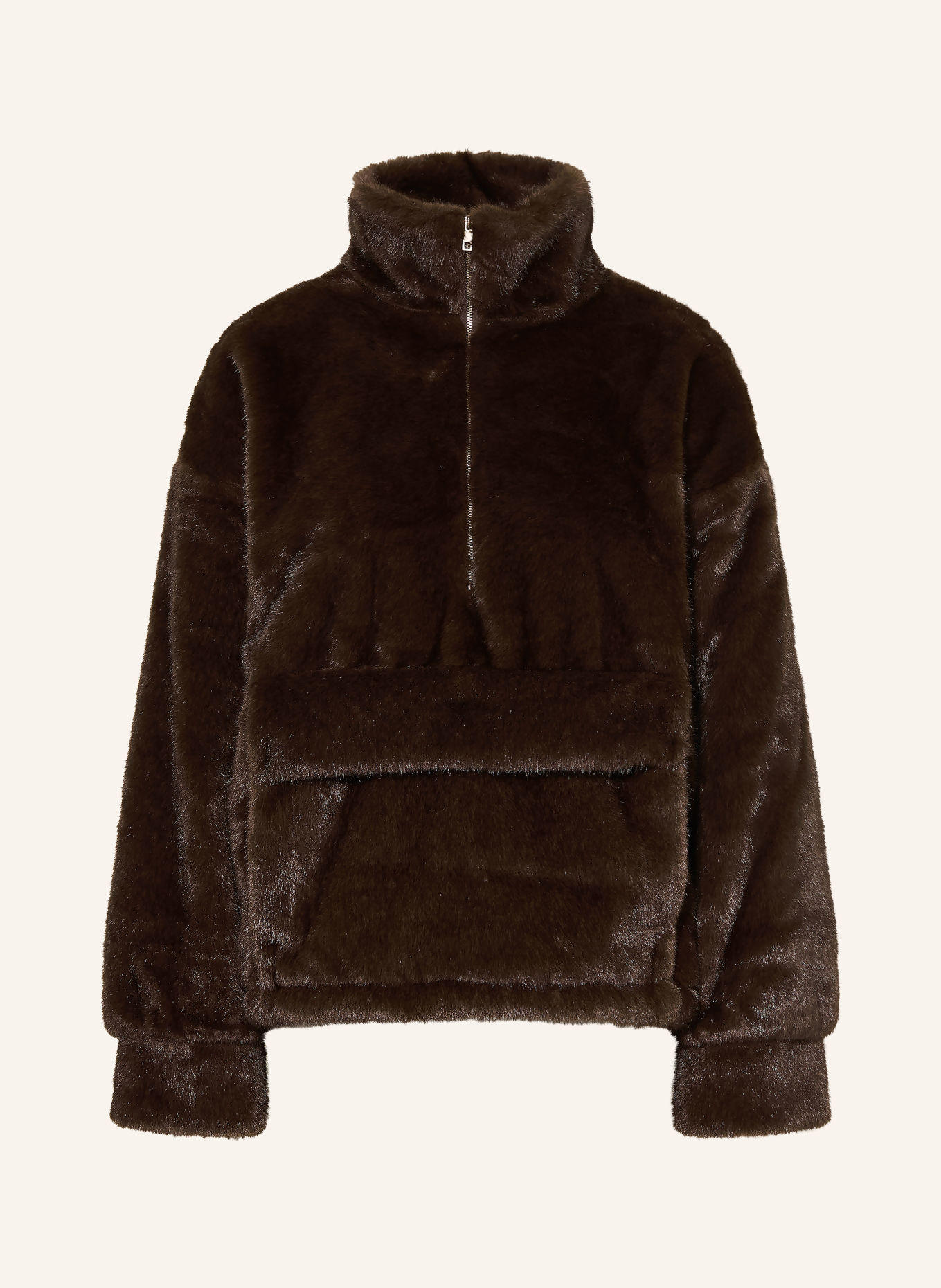 Source Unknown Schlupfjacke ZVIKA aus Kunstfell: DUNKELBRAUN