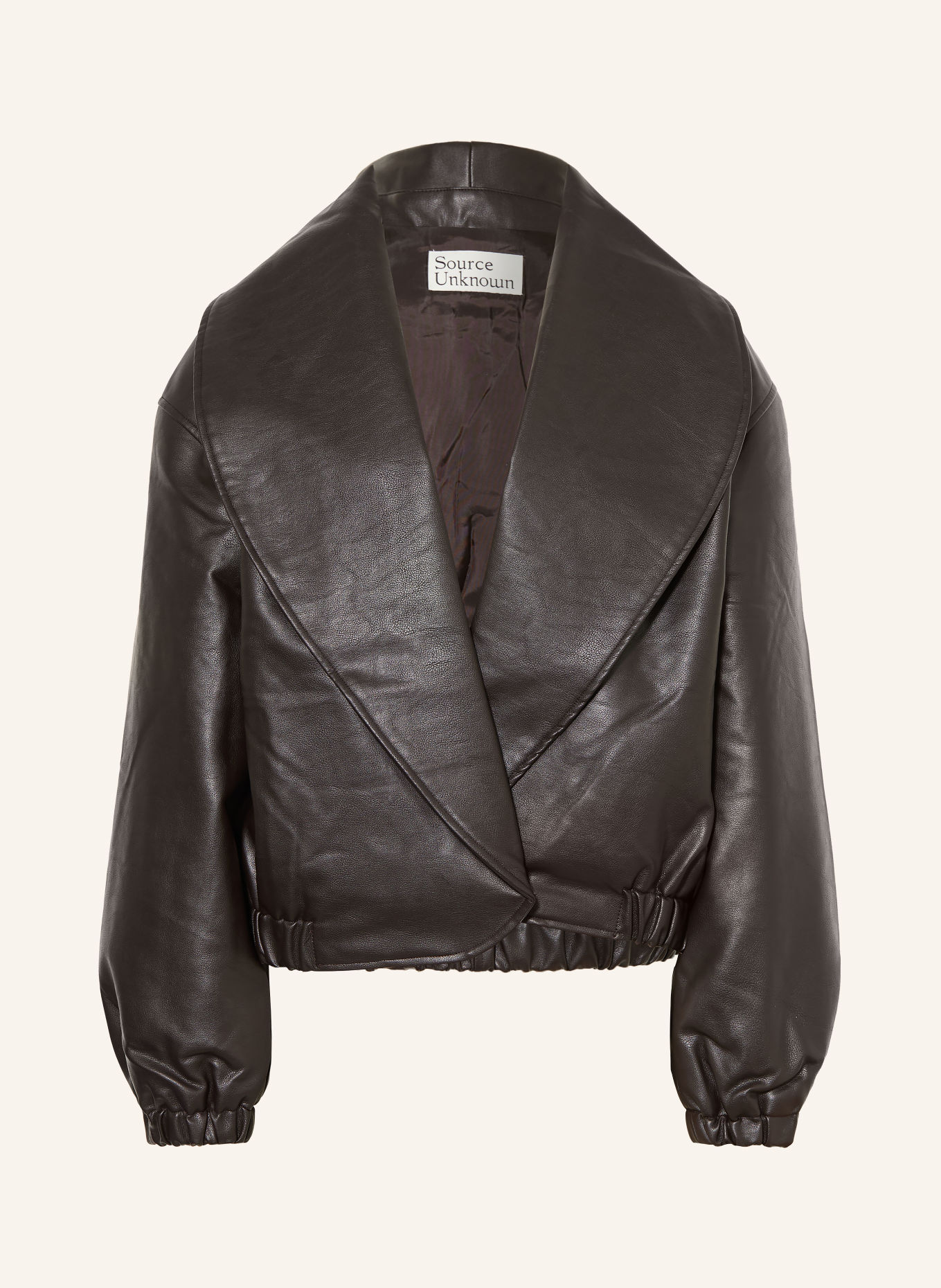 Source Unknown Jacke in Lederoptik: DUNKELBRAUN