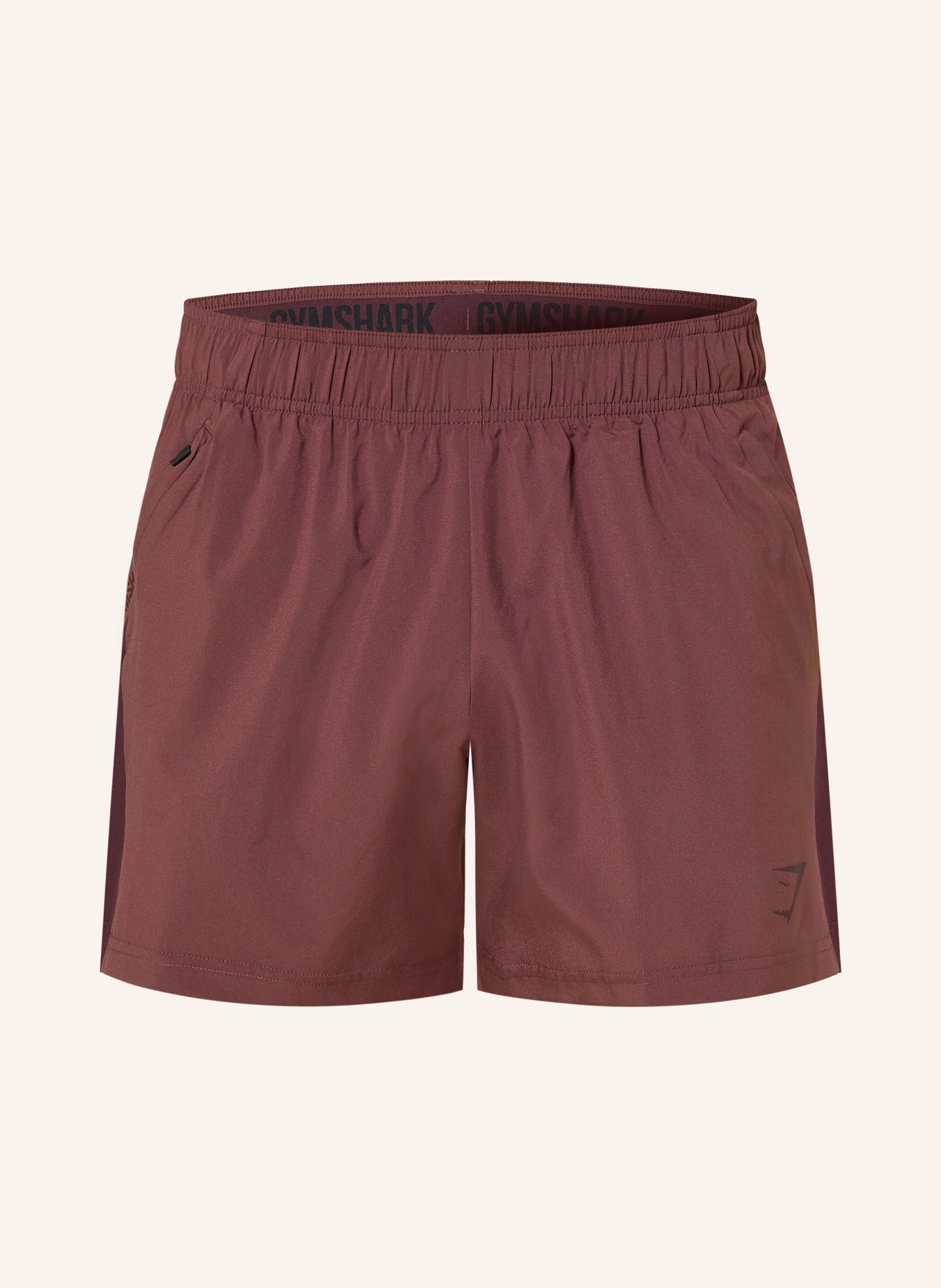 GYMSHARK Trainingsshorts SPORT: DUNKELROT / ROT