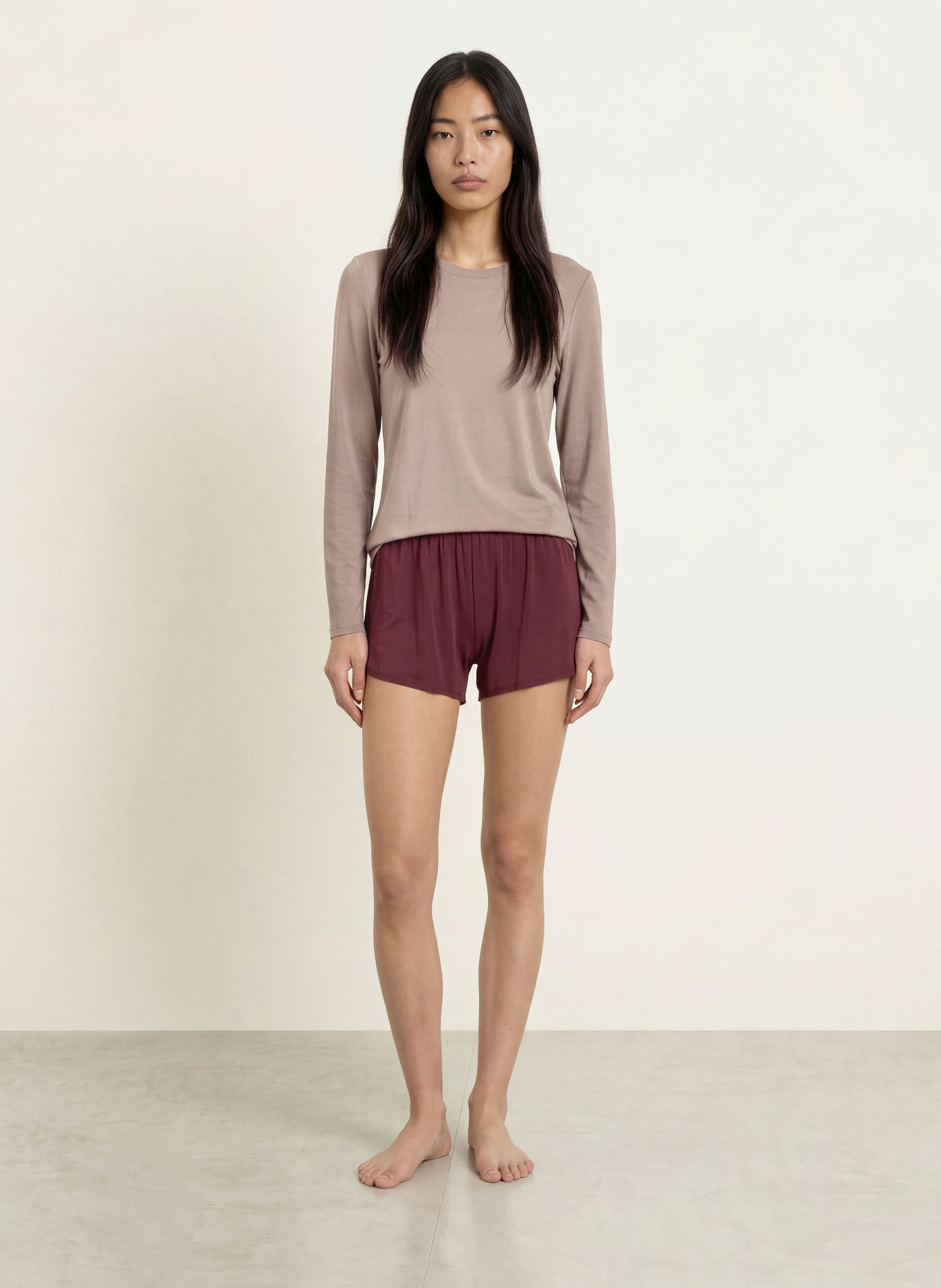 SHORT STORIES Haut de pyjama: TAUPE