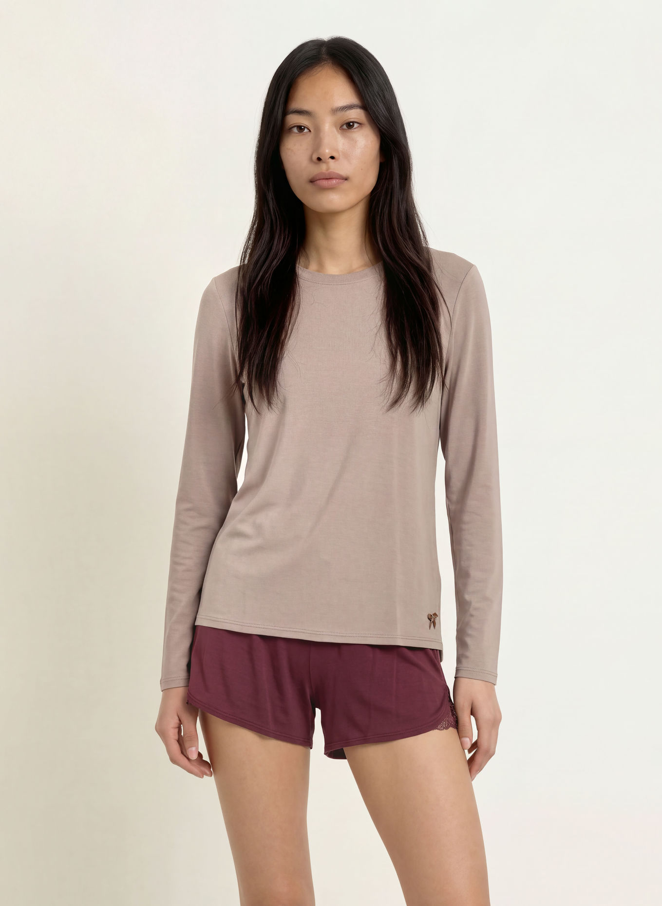 SHORT STORIES Haut de pyjama: TAUPE