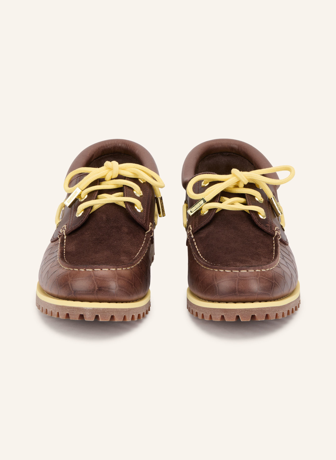 Timberland Pantofi de barcă: MARO ÎNCHIS / GALBEN