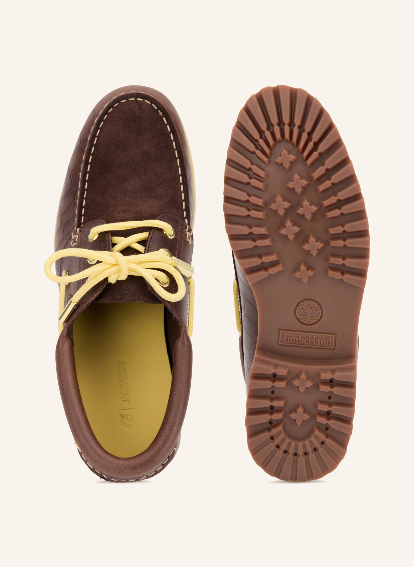 Timberland Pantofi de barcă: MARO ÎNCHIS / GALBEN