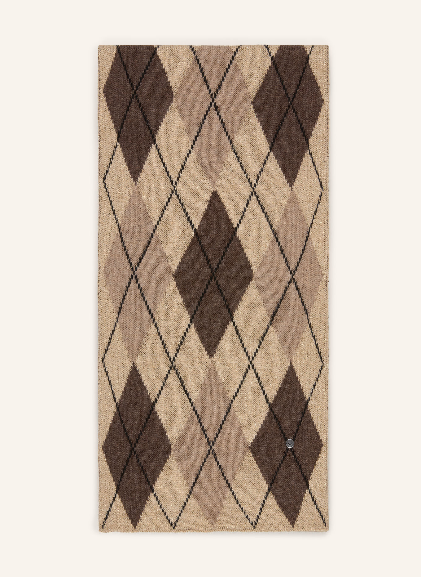 Burlington Scarves with glitter yarn: BEIGE / BROWN / TAUPE