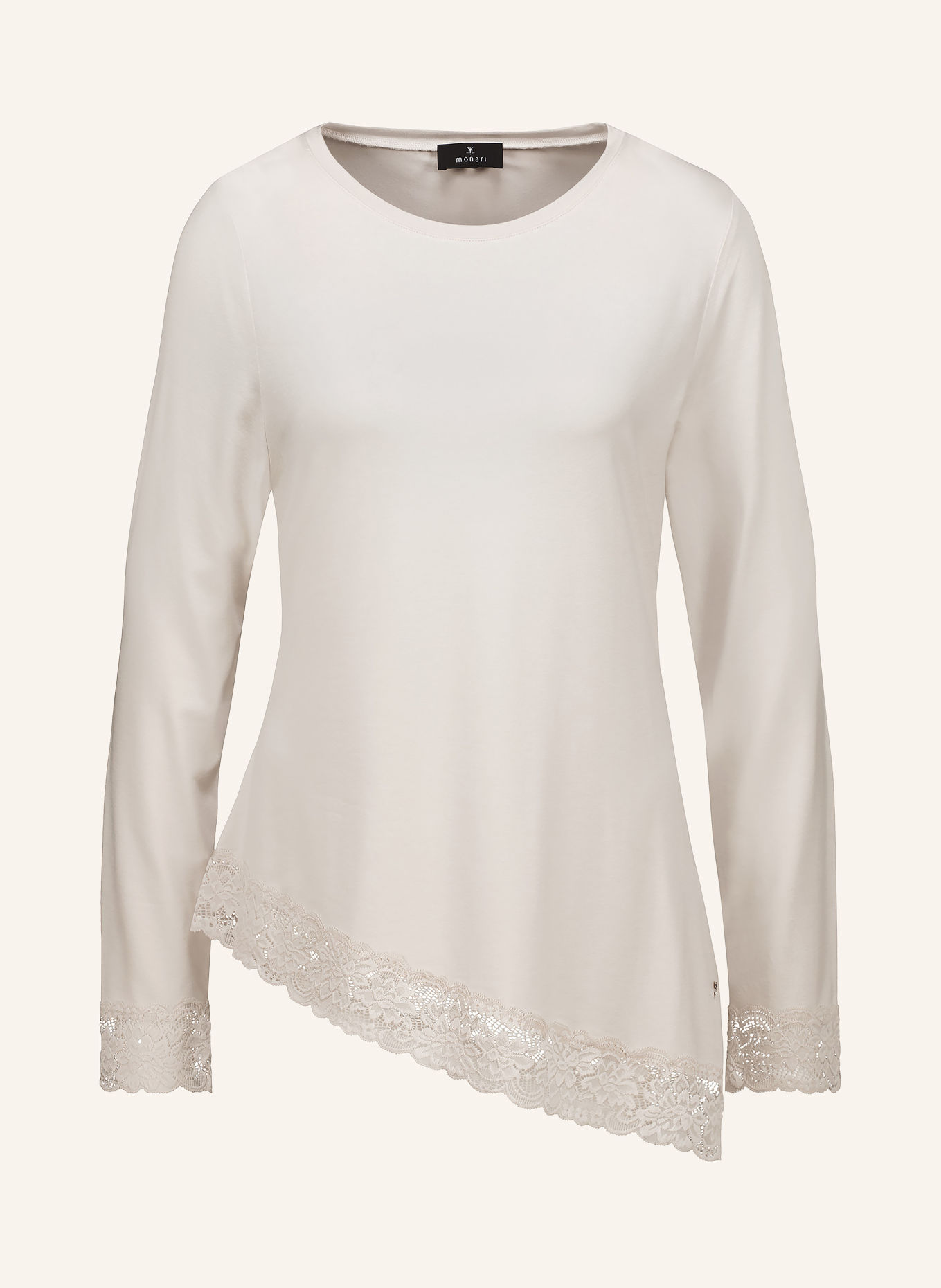 monari Long-sleeve shirt with lace: ECRU