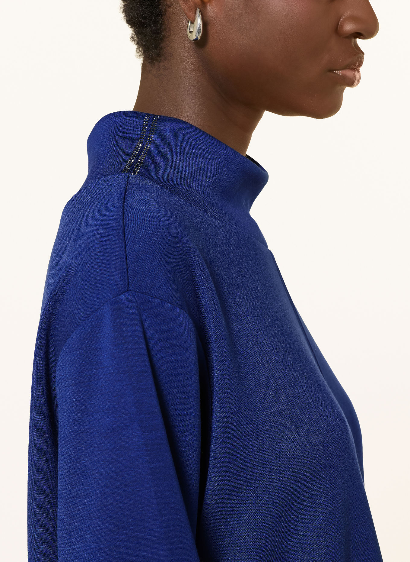 monari Sweatshirt med smykkesten: MØRKEBLÅ