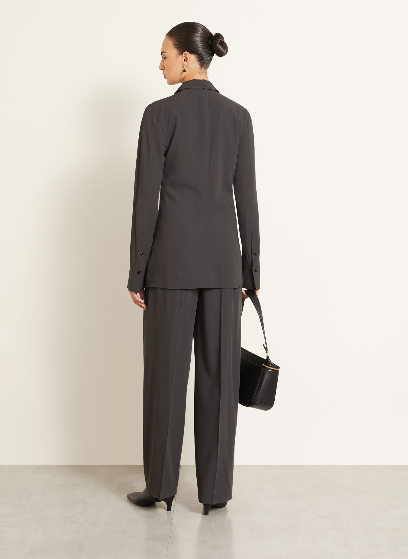 TOTEME Pantalon palazzo: GRIS FONCÉ
