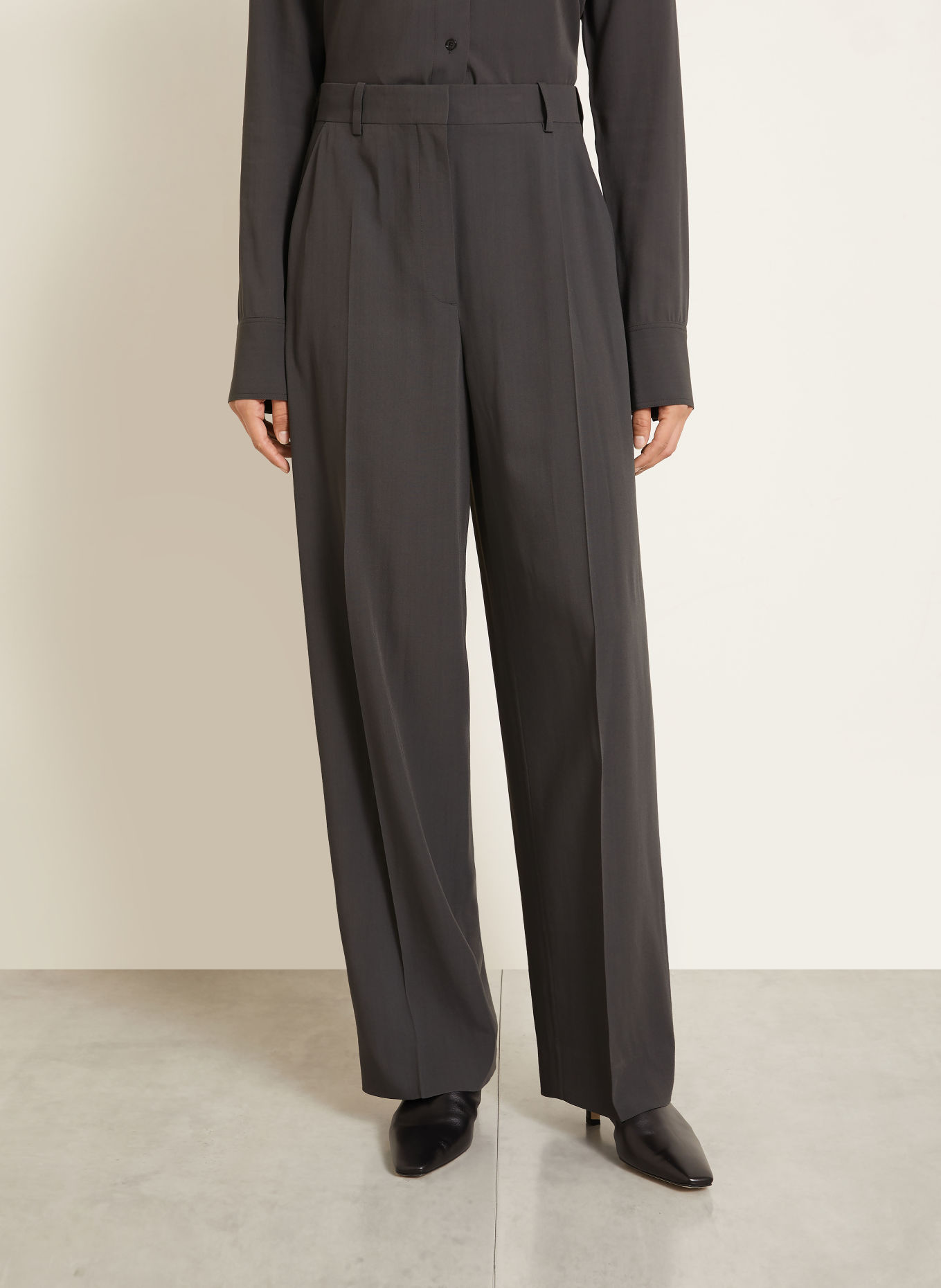 TOTEME Pantalon palazzo: GRIS FONCÉ