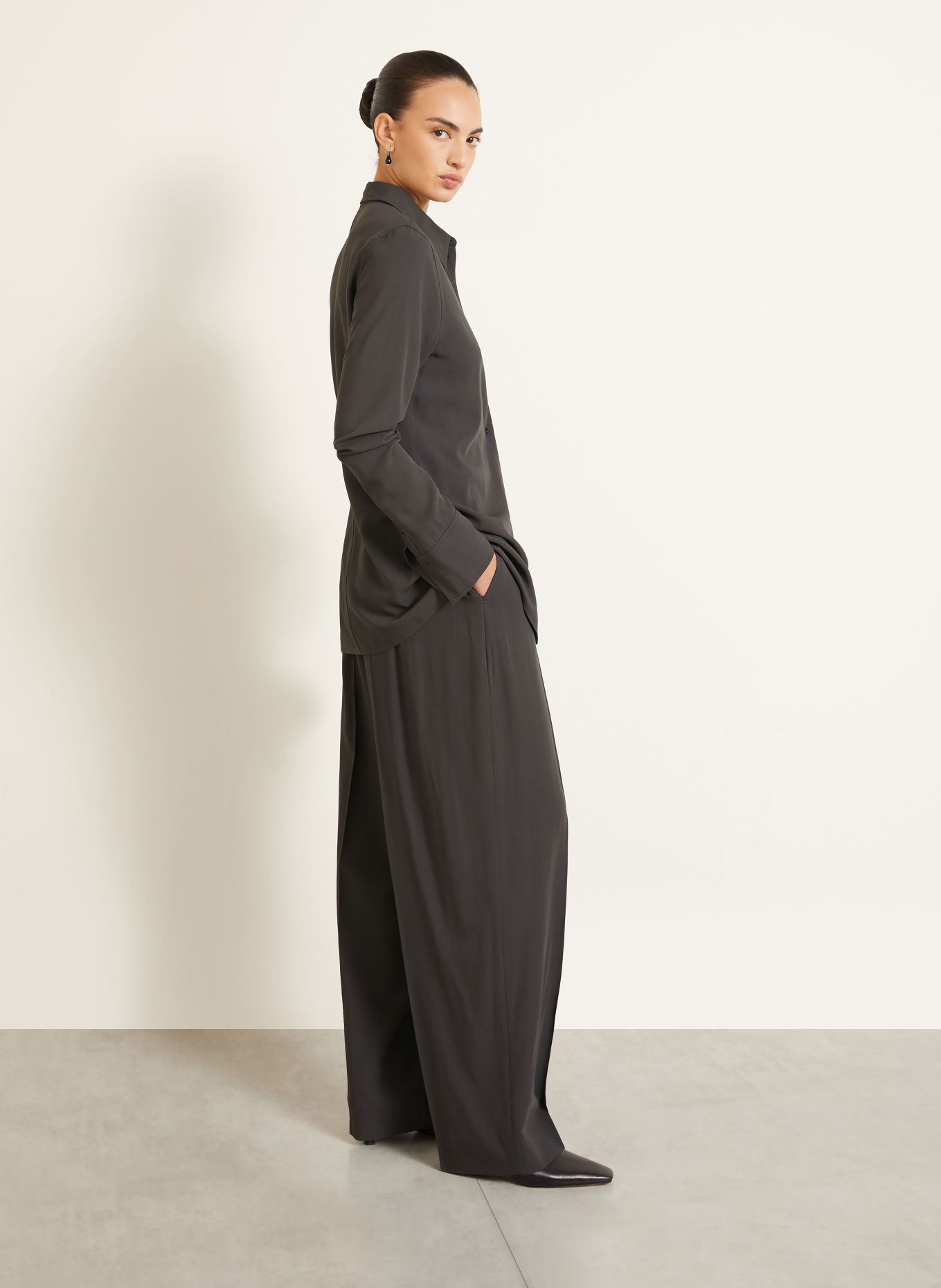 TOTEME Pantalon palazzo: GRIS FONCÉ