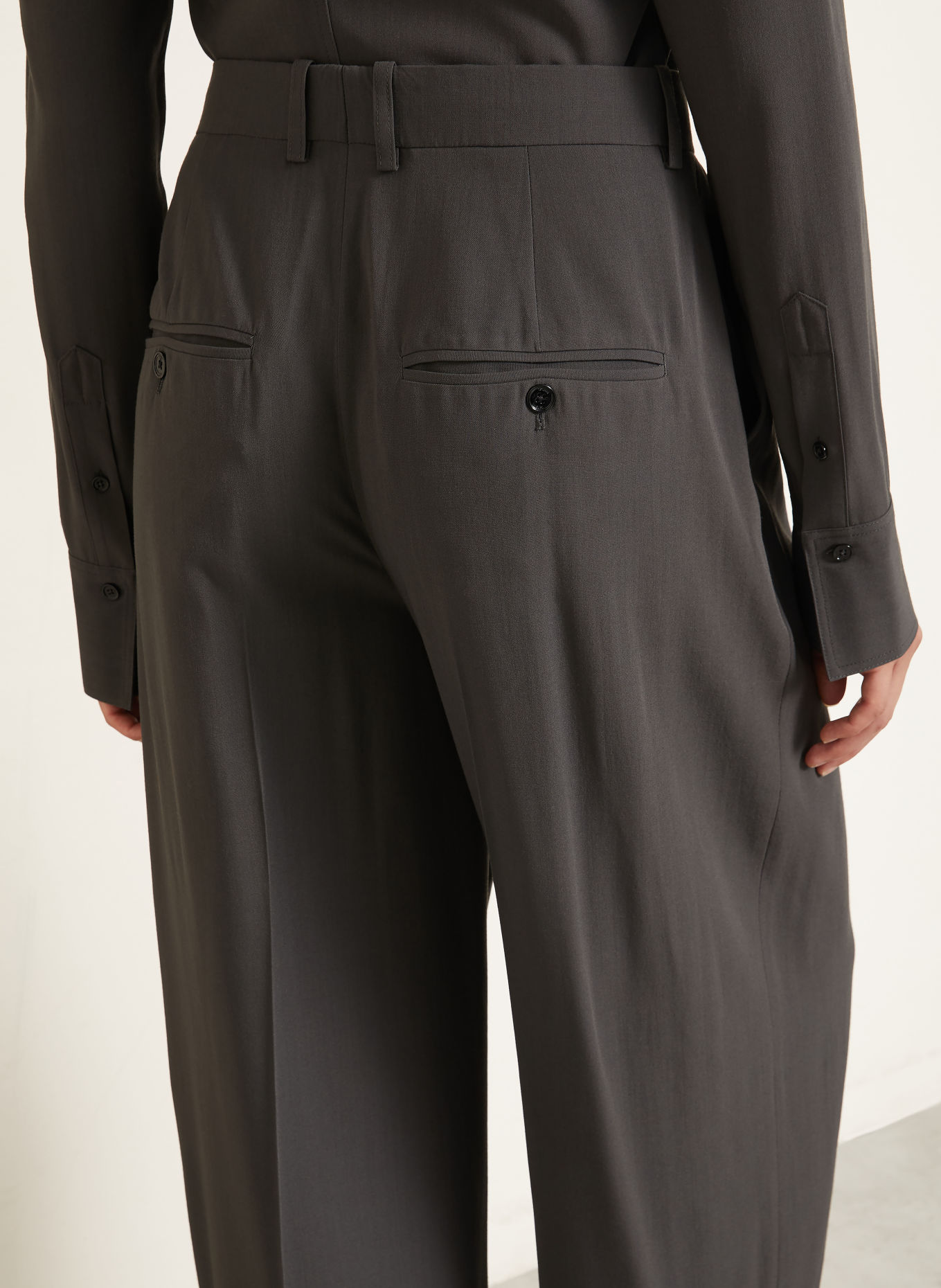 TOTEME Pantalon palazzo: GRIS FONCÉ