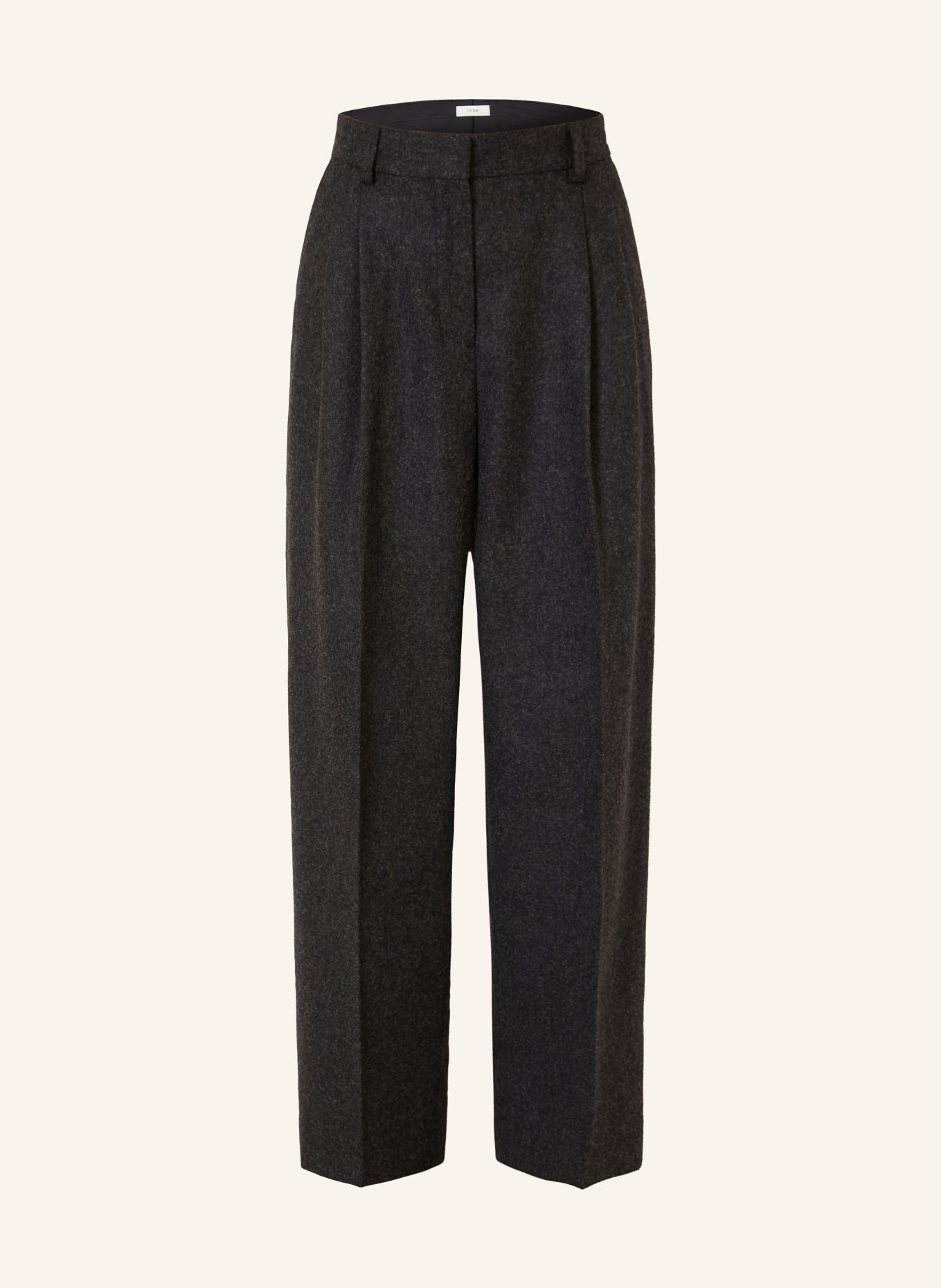 TOTEME Wide-leg trousers: DARK GRAY