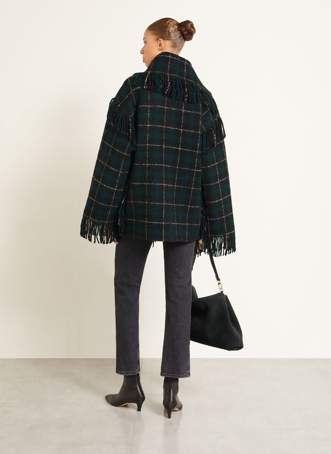TOTEME Jacke: SCHWARZ / DUNKELGRÜN