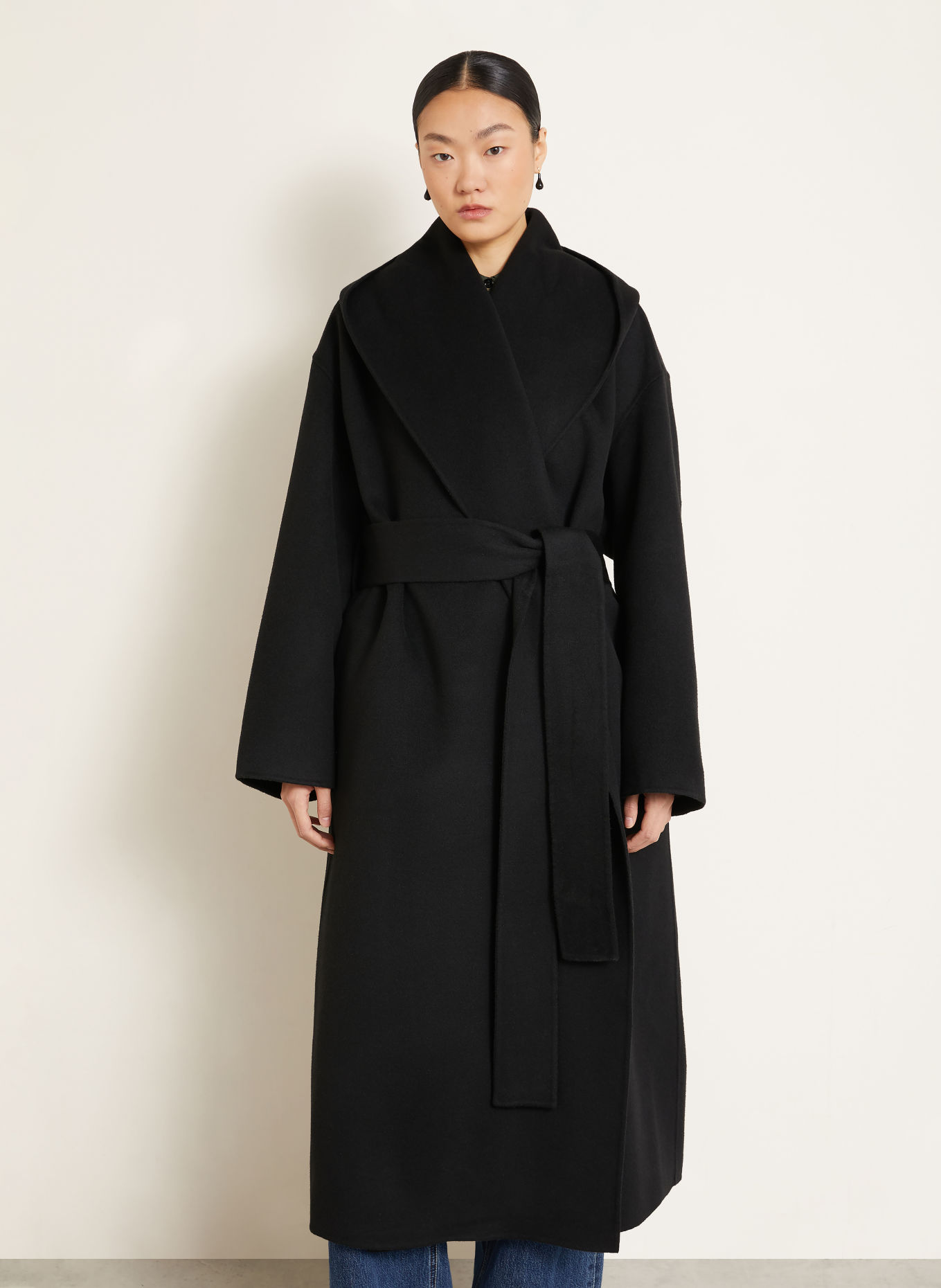 TOTEME Wool coat: BLACK
