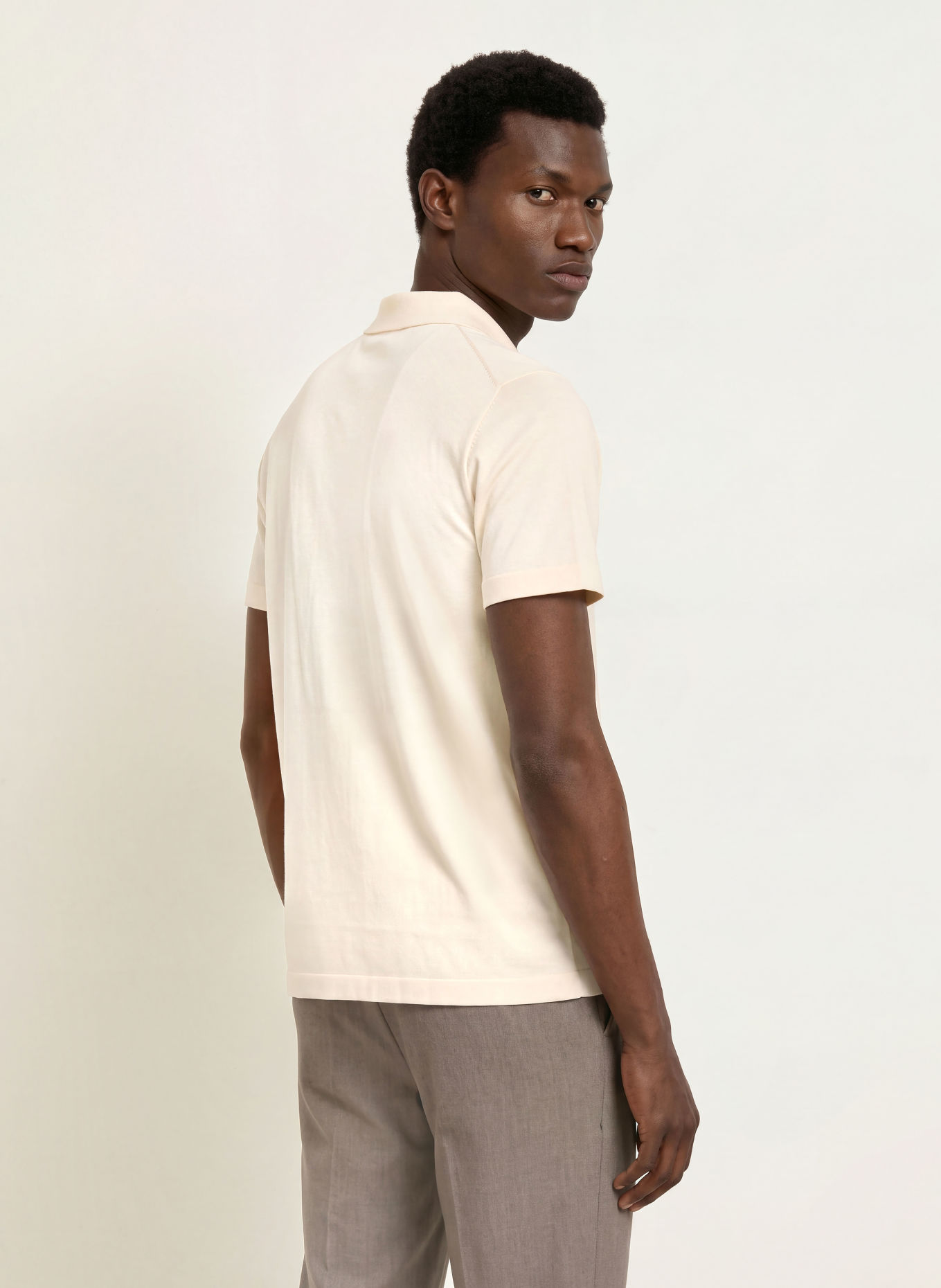 BOSS Tricou polo tricotat NIRO, croială regulară: CREM