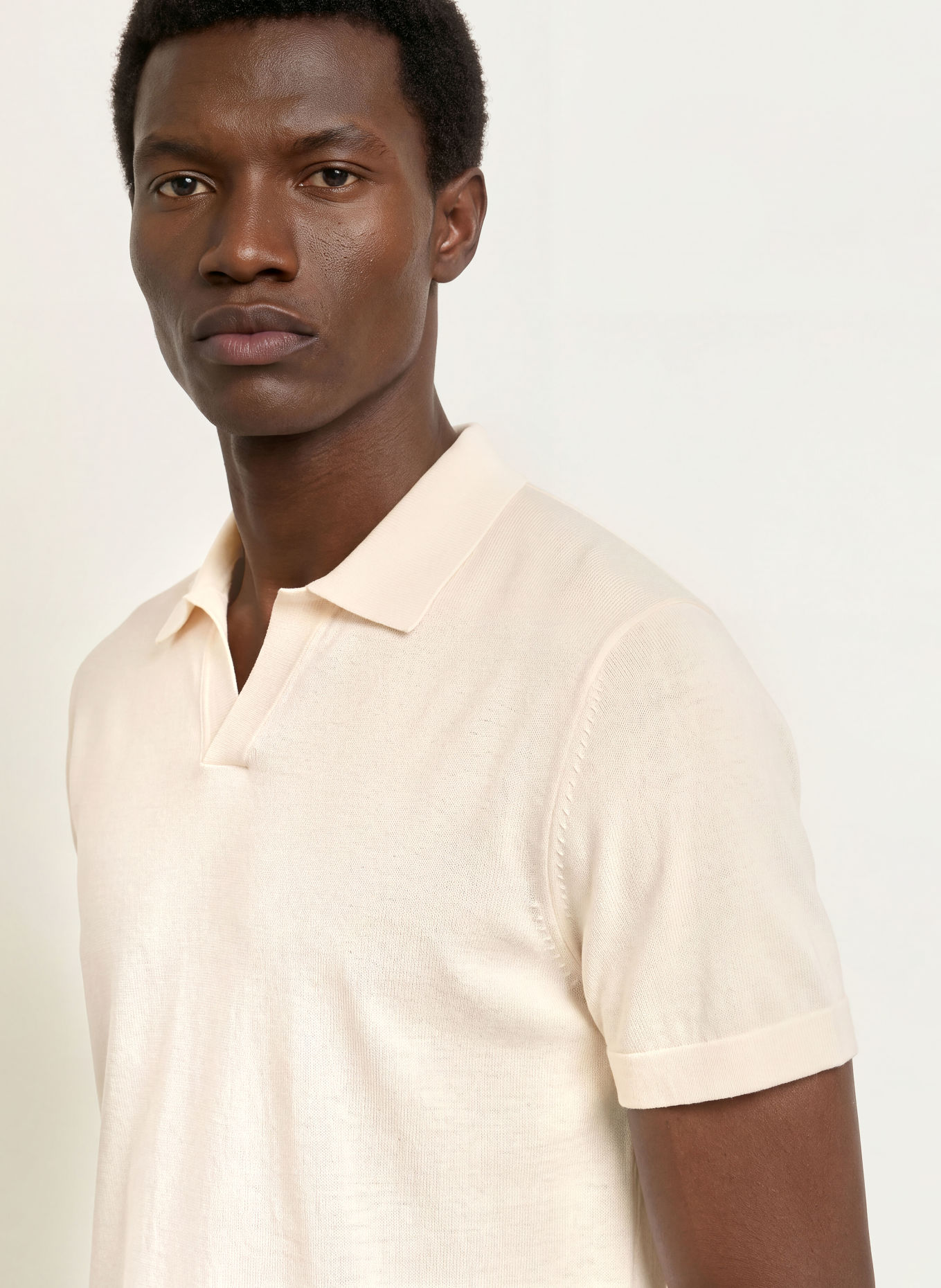 BOSS Tricou polo tricotat NIRO, croială regulară: CREM