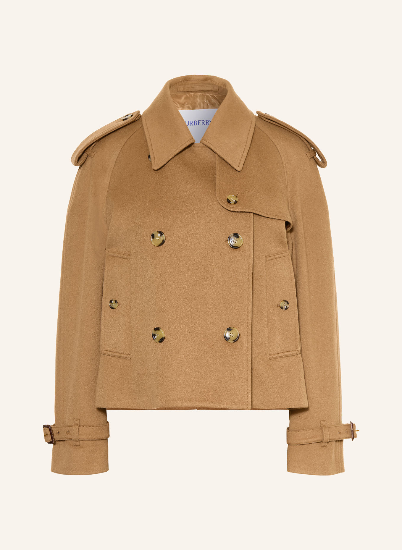 BURBERRY Trench-coat court MAYFAIR en cachemire: CHAMEAU