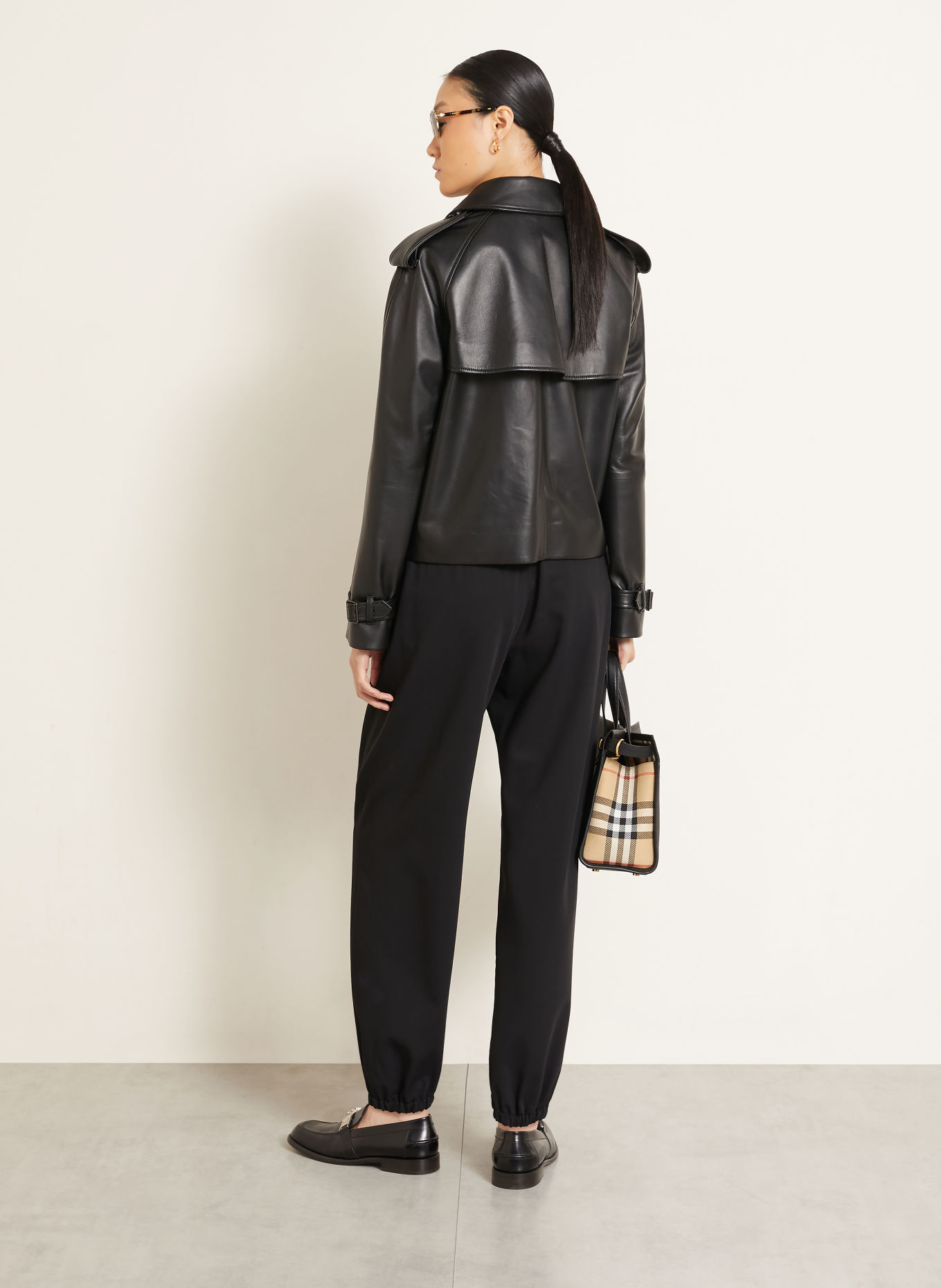 BURBERRY Spodnie LIDIAN: CZARNY