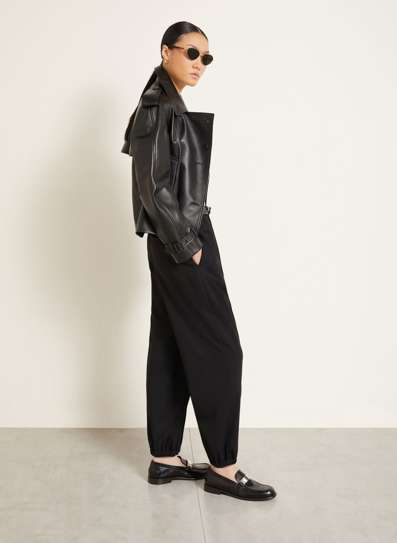 BURBERRY Spodnie LIDIAN: CZARNY