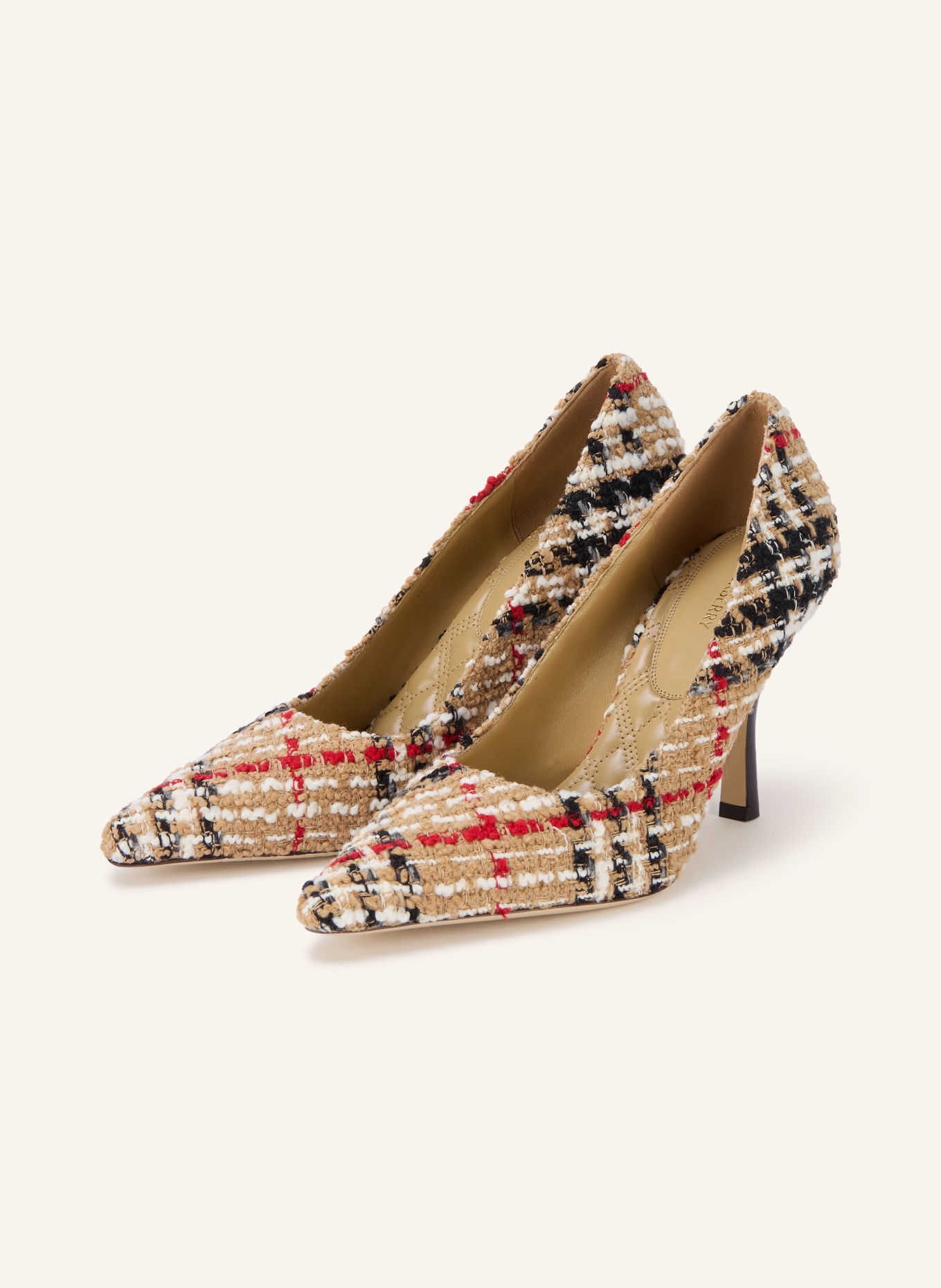 BURBERRY Pumps: BEIGE / ROT / SCHWARZ