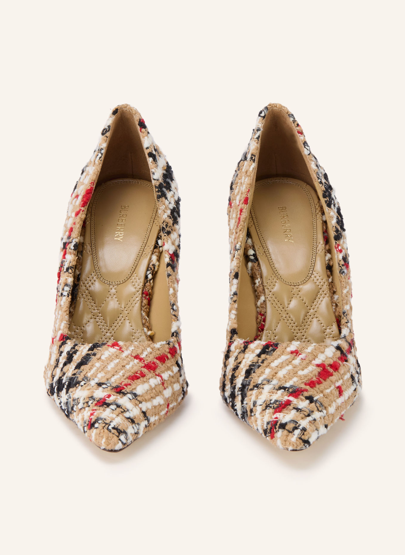 BURBERRY Pumps: BEIGE / ROT / SCHWARZ